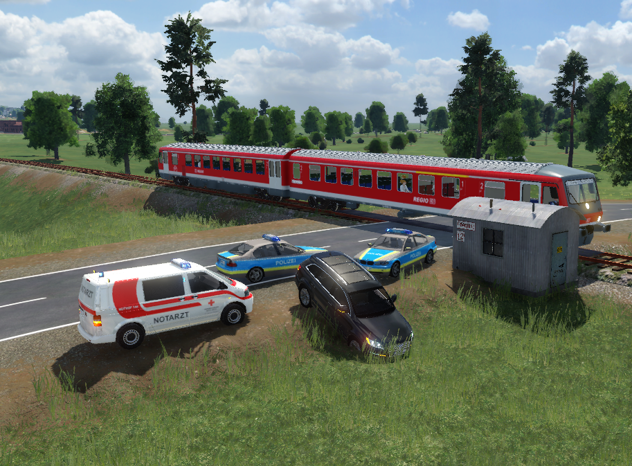 Unfall am Bahnübergang