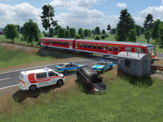 Unfall am Bahnübergang