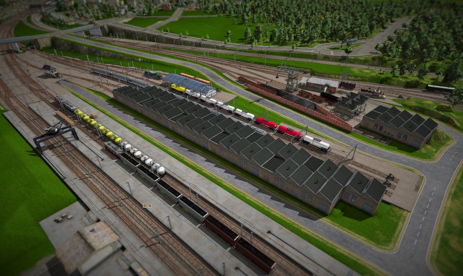 Hauptgüterbahnhof mit Abstellgleis (Ansicht Nord-West)