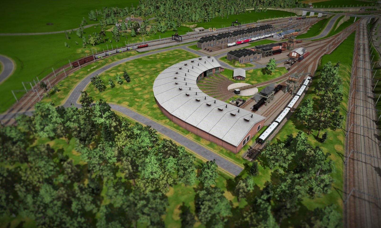 Hauptgüterbahnhof mit Abstellgleis (Ansicht West)