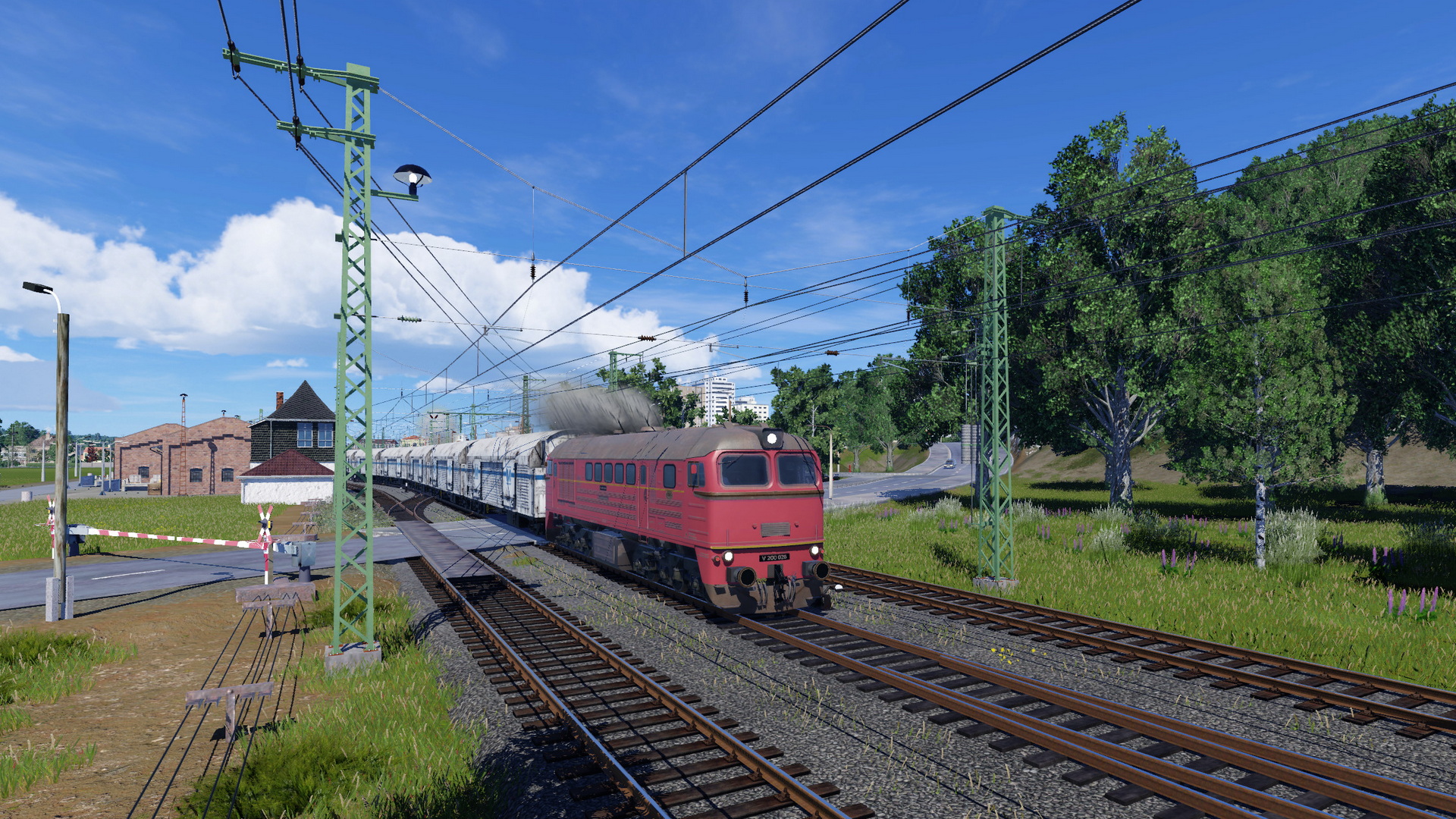 V 200 026 am Bahnübergang
