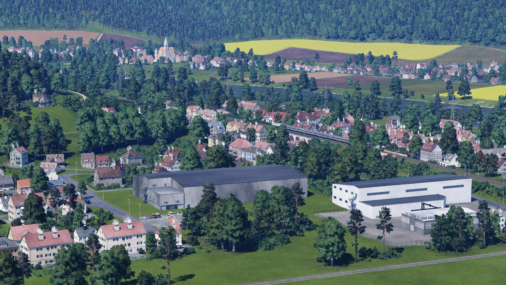 Es hat sich wieder ein bisschen was getan. Steinbach ist auf der anderen Mainseite entstanden. Blick von Sackenbach