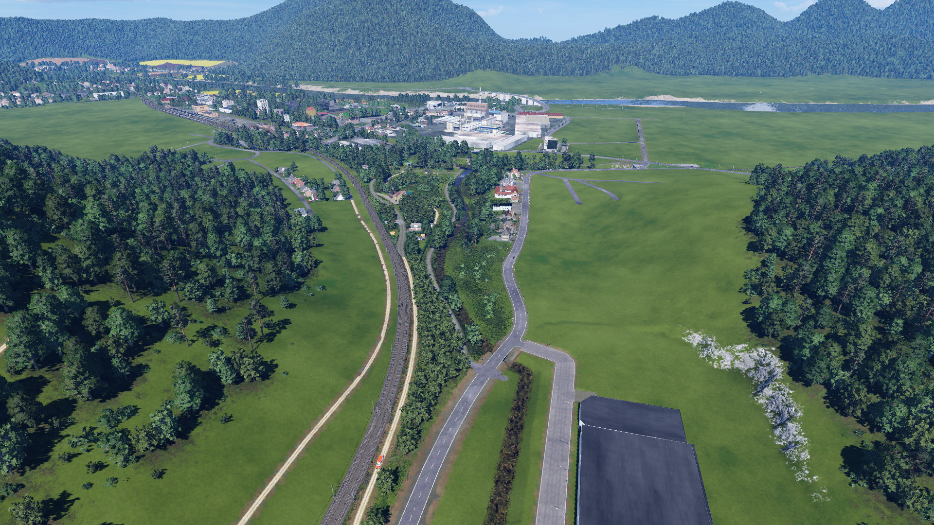 Spessartrampe Blickrichtung Lohr Bahnhof