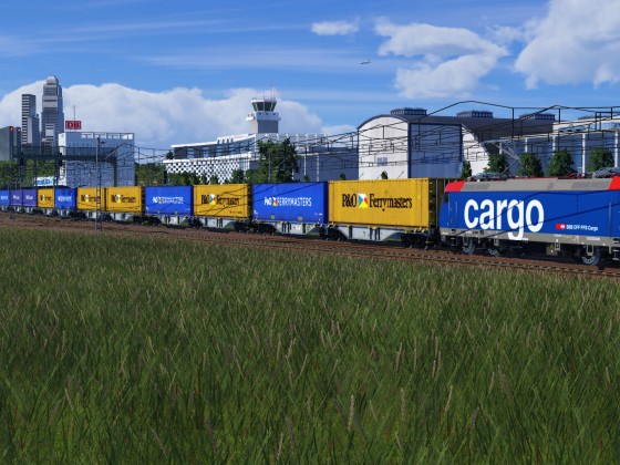 Ferrymasters Ganzzug mit Re 482 von SBB Cargo
