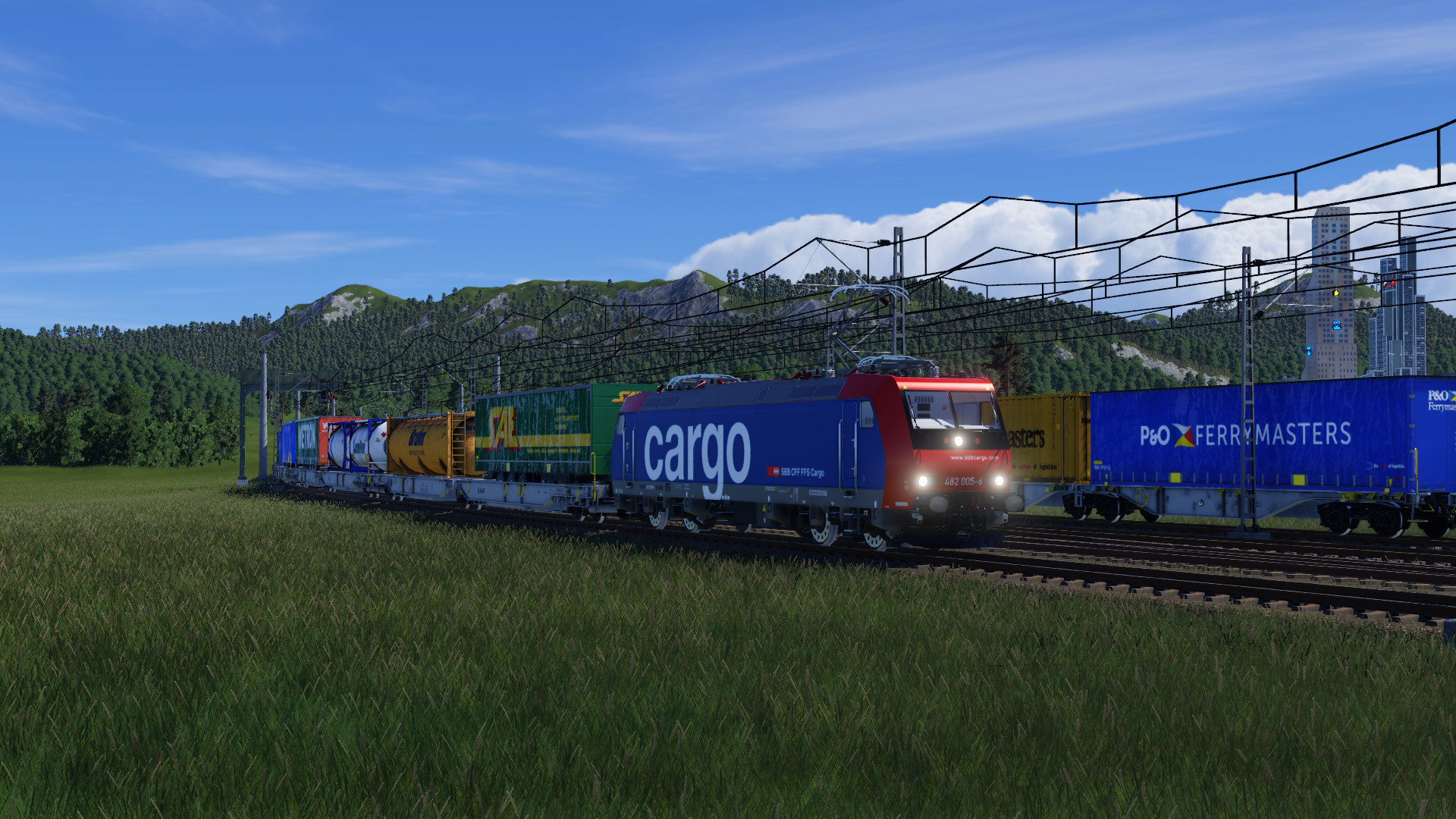 Re 482 mit gemischtem KV Zug