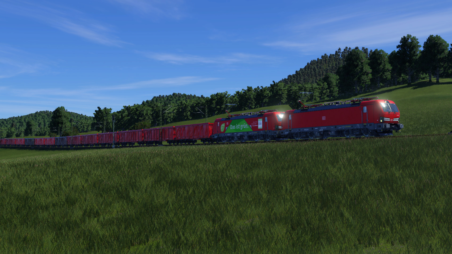 DB Vectrons mit Tonerdezug