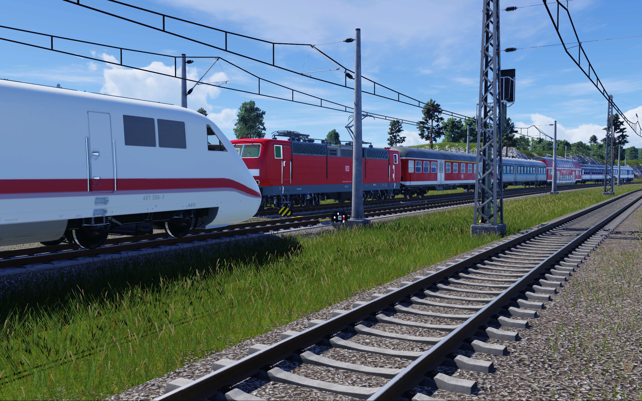 ICE kreuzt TRI Ersatzzug aus SFS (11.2.24)