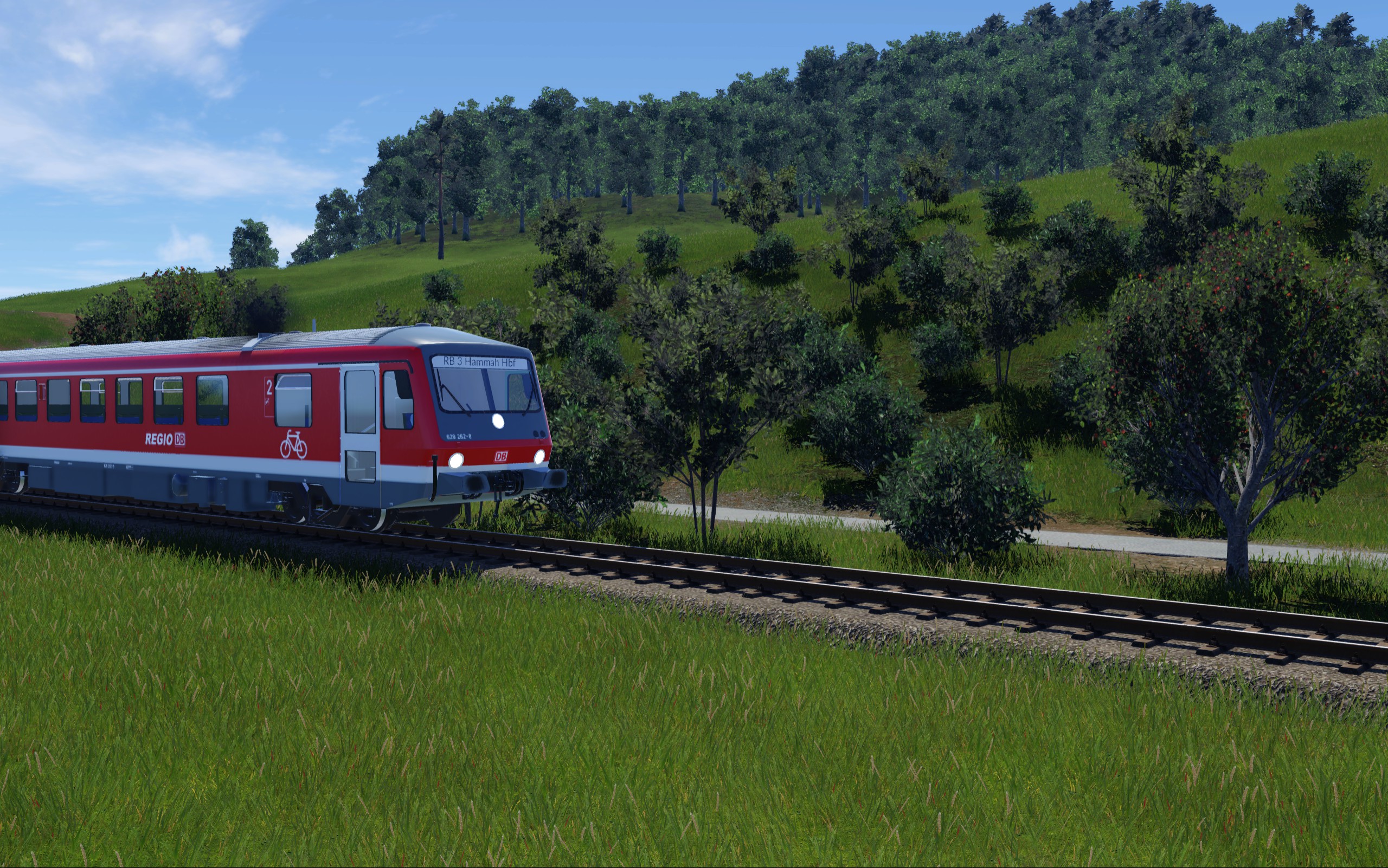 BR 628.2 auf der Nebenbahn nach "Hammah  Hbf" (15.02.2024)