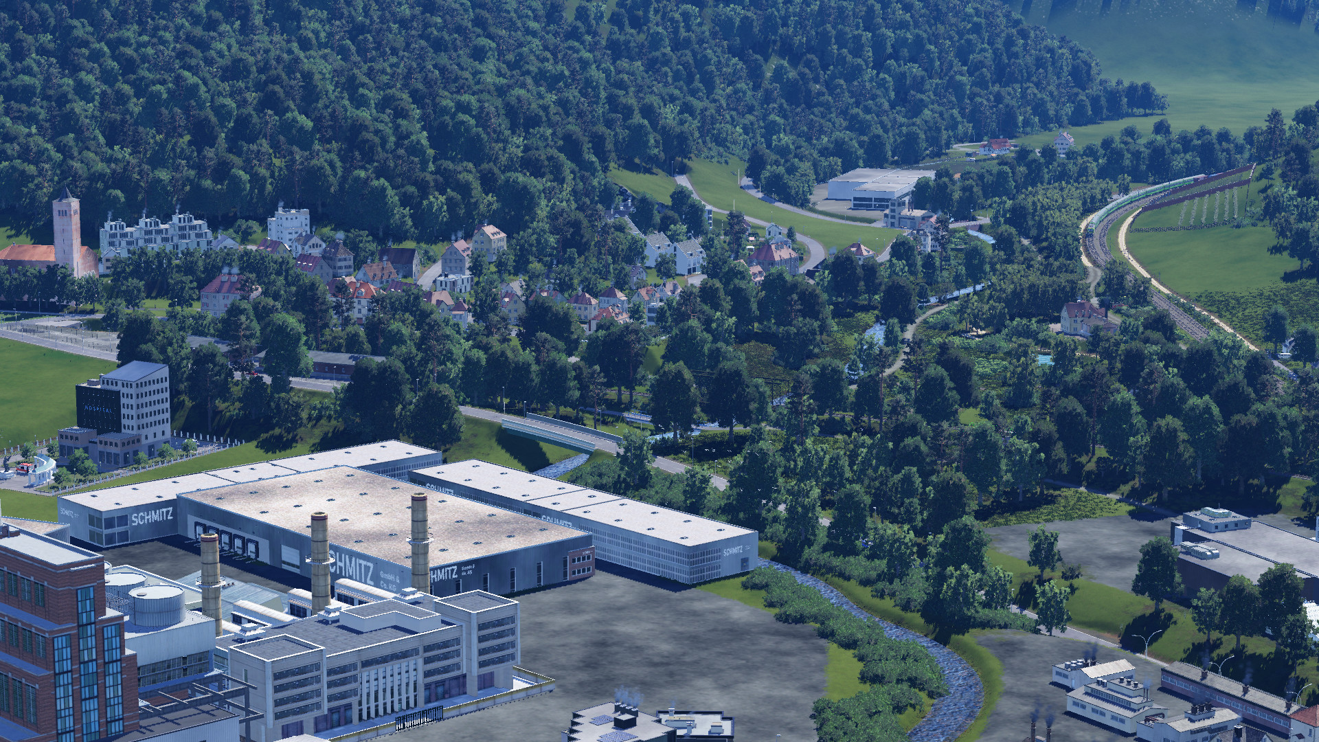 Lohr am Main, rechts oben gehts nach Partenstein