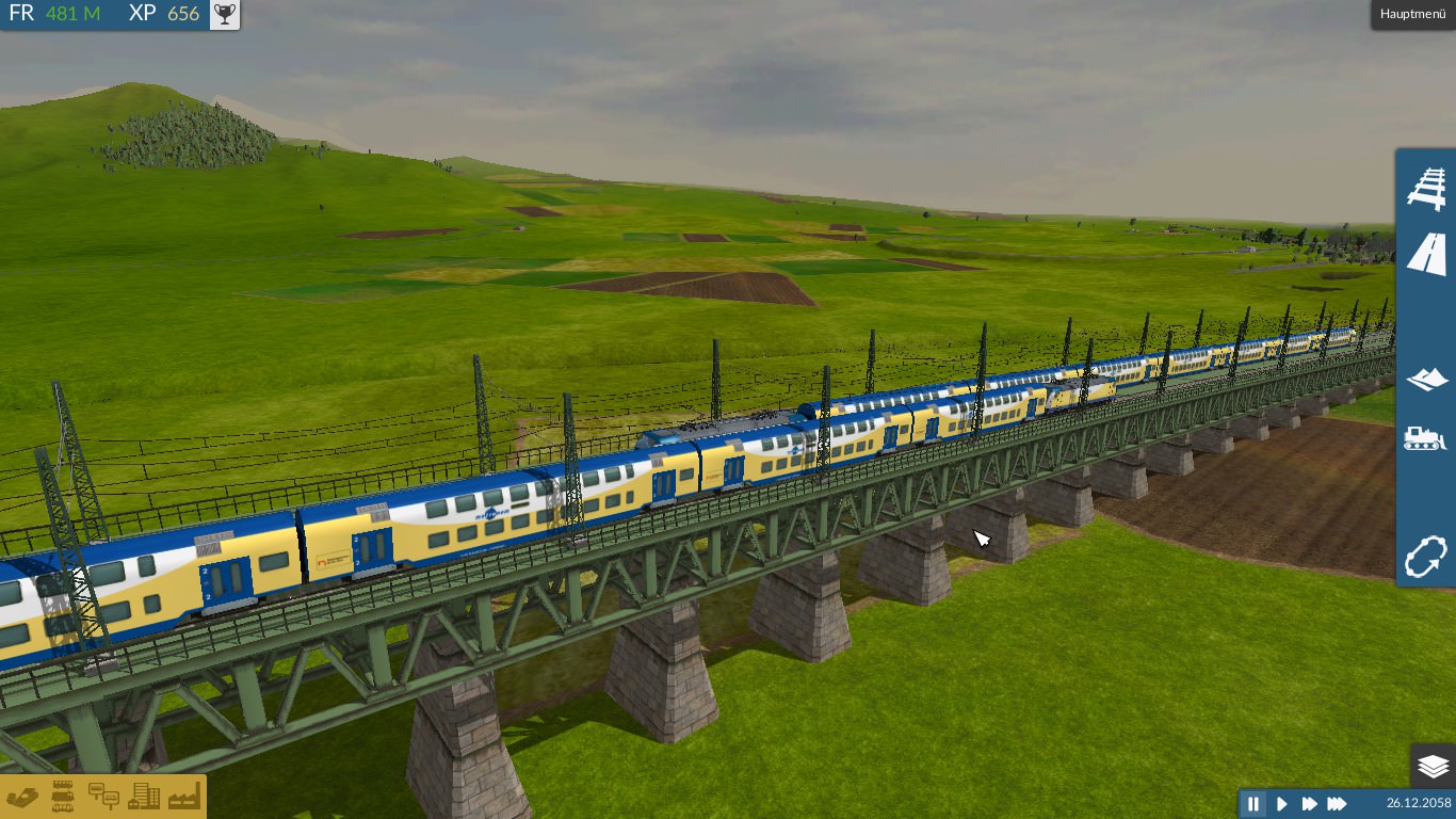 Zwei Metronom Züge auf der Brücke