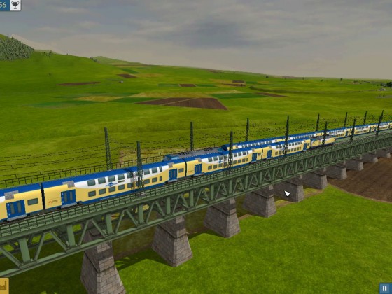 Zwei Metronom Züge auf der Brücke