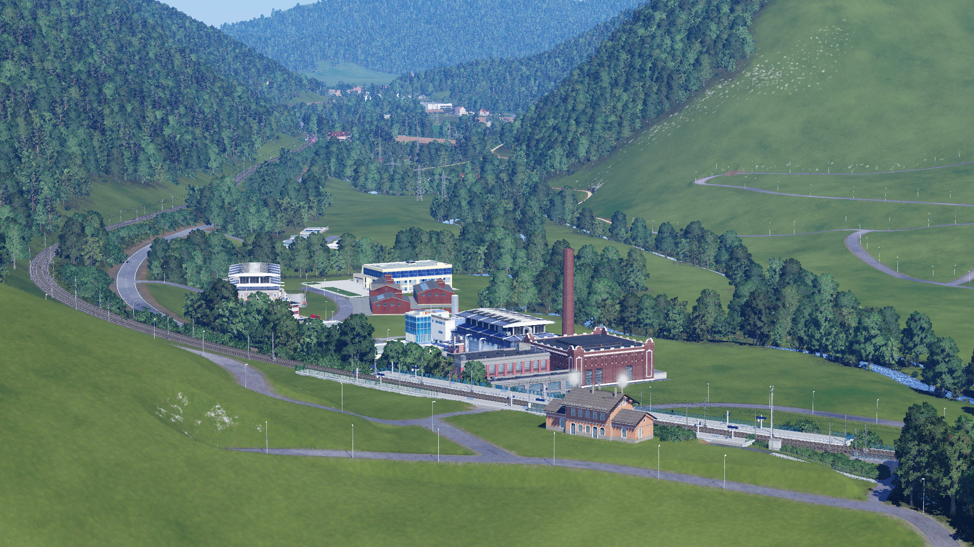 Blick vom Haltepunkt Partenstein Richtung Lohr