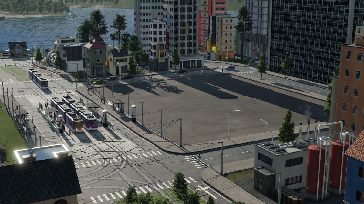 Knotenpunkt-Stadtzentrum mit Umsteigemöglichkeit zum Bus, Tram und U-Bahn