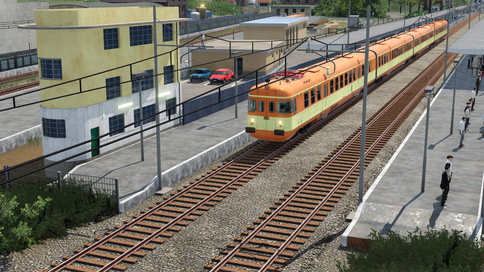 Local train departing