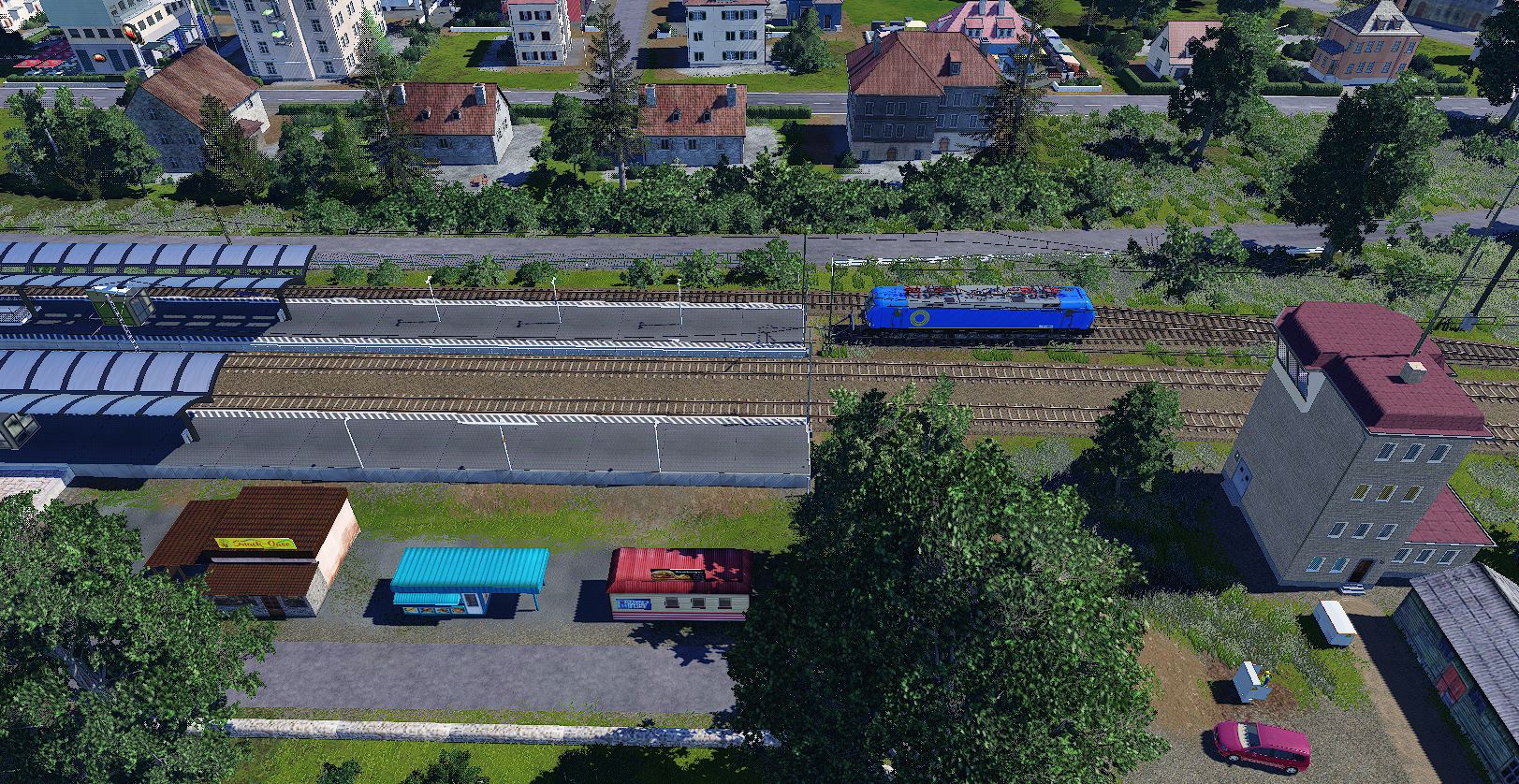 Kleine Stadt an der Küstenstrecke