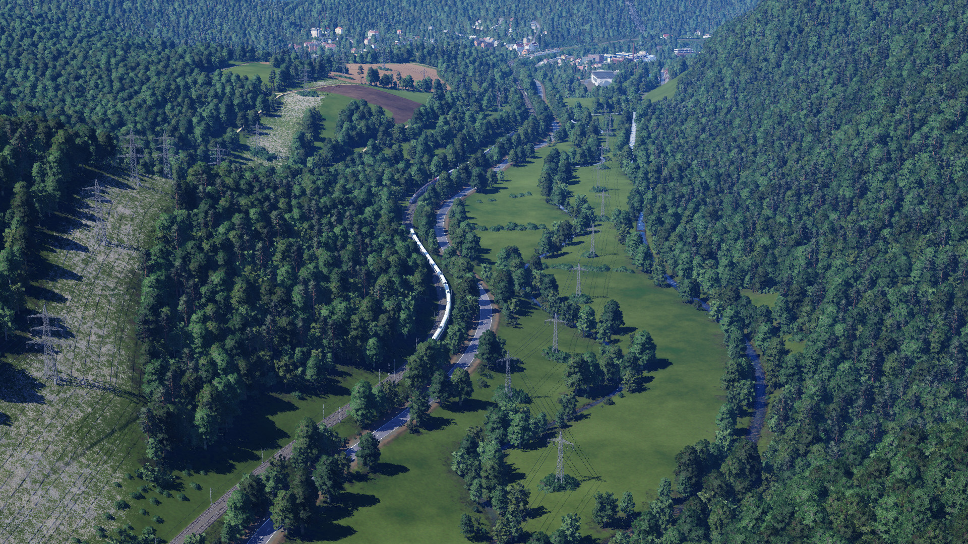 Blick über das Aubachtal richtung Partenstein