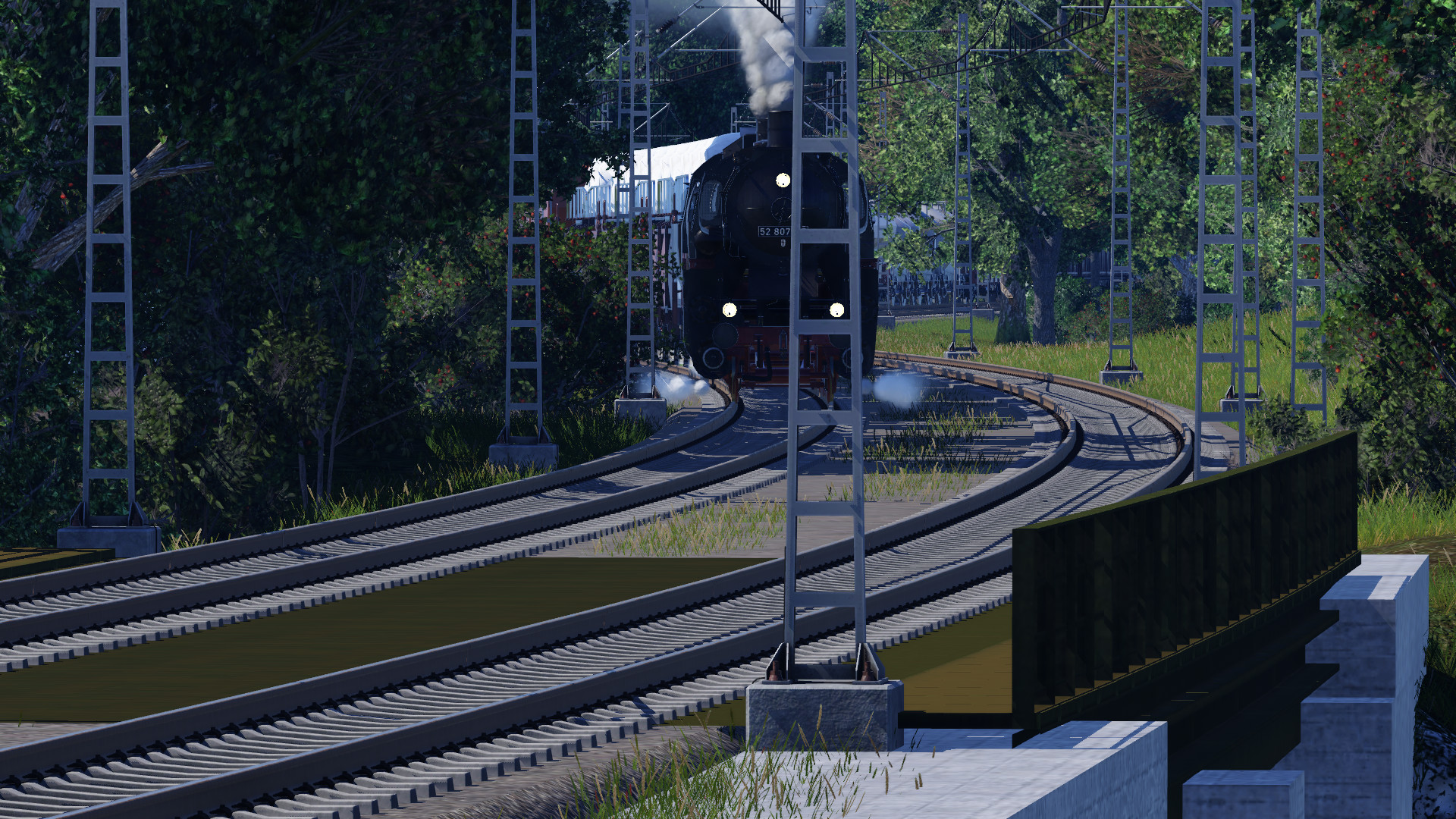 Trainspotting zwischen Wiesthal und Partenstein, Dampfbespannter Fotogüterzug Richtung Aschaffenburg