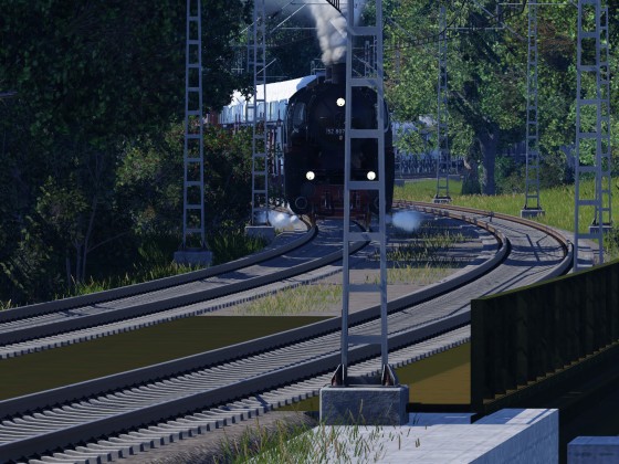 Trainspotting zwischen Wiesthal und Partenstein, Dampfbespannter Fotogüterzug Richtung Aschaffenburg