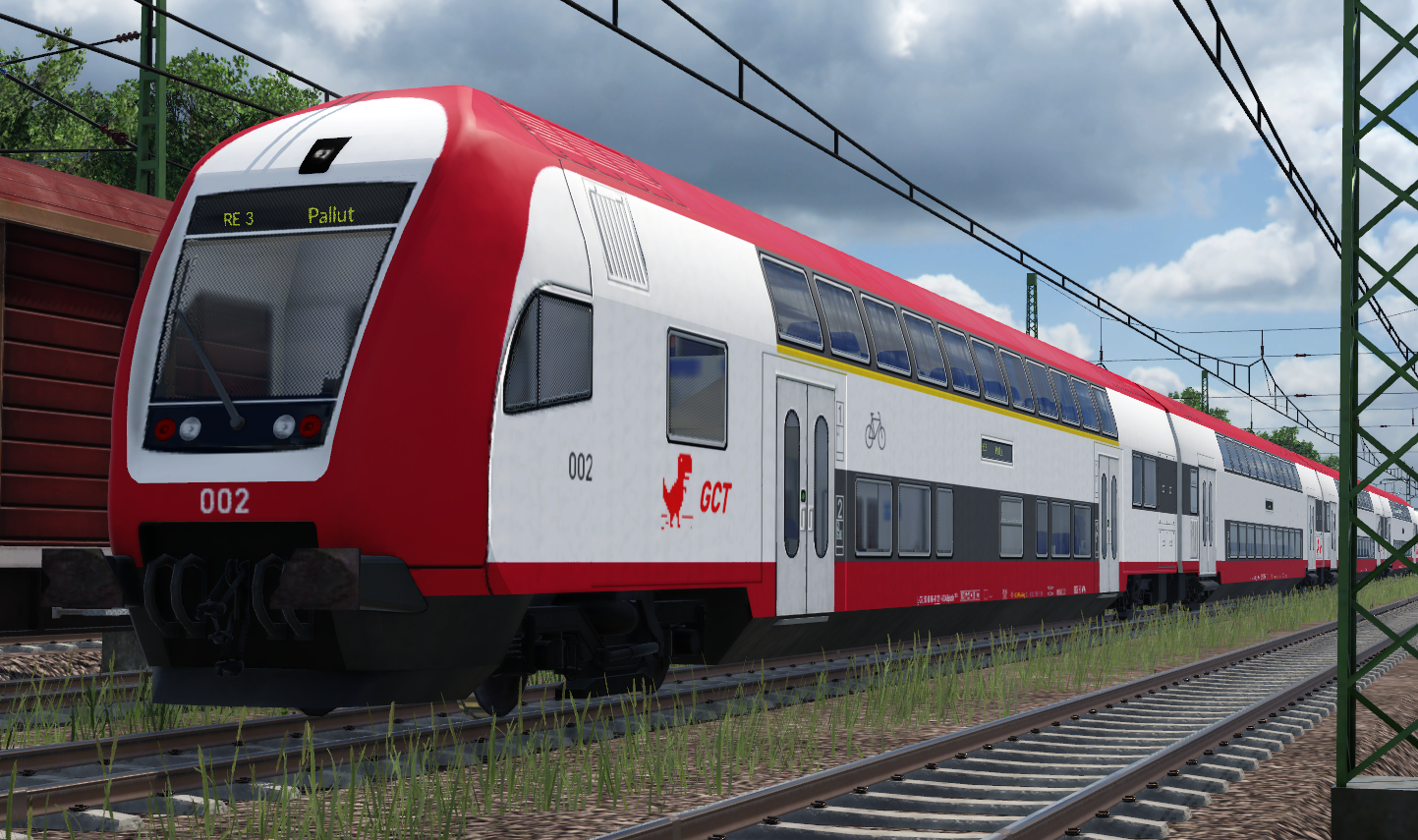 Altes CFL Rollmaterial mit neuem Anstrich bei der GCT Bahn (Fiktiv).