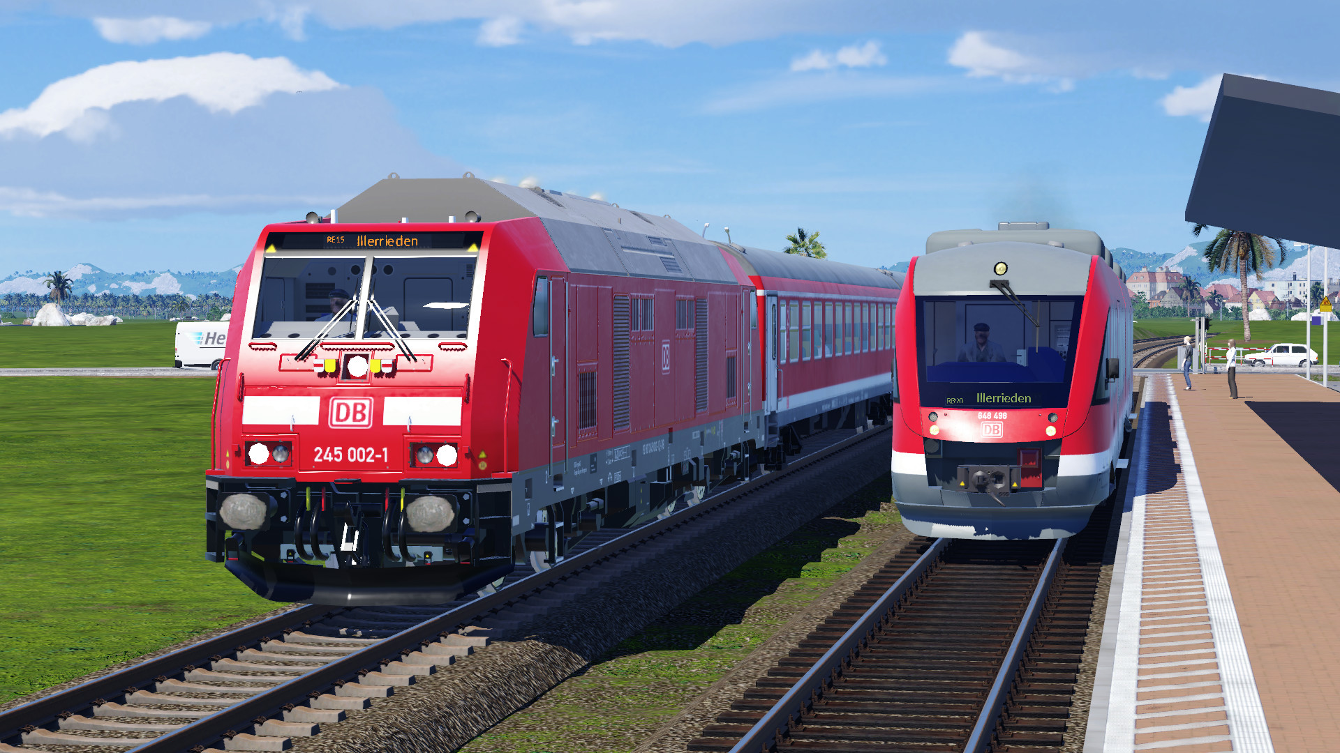 Zugüberholung durch den Regionalexpress