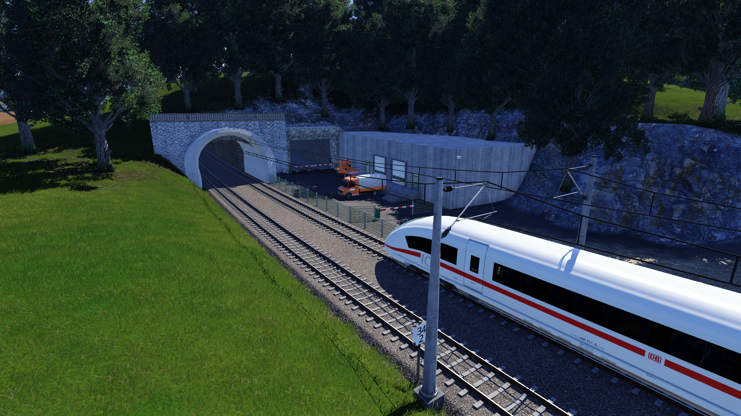 Tunnel + Servicetunnel 4995m lang richtung Lausanne inspiriert von Checkoplays