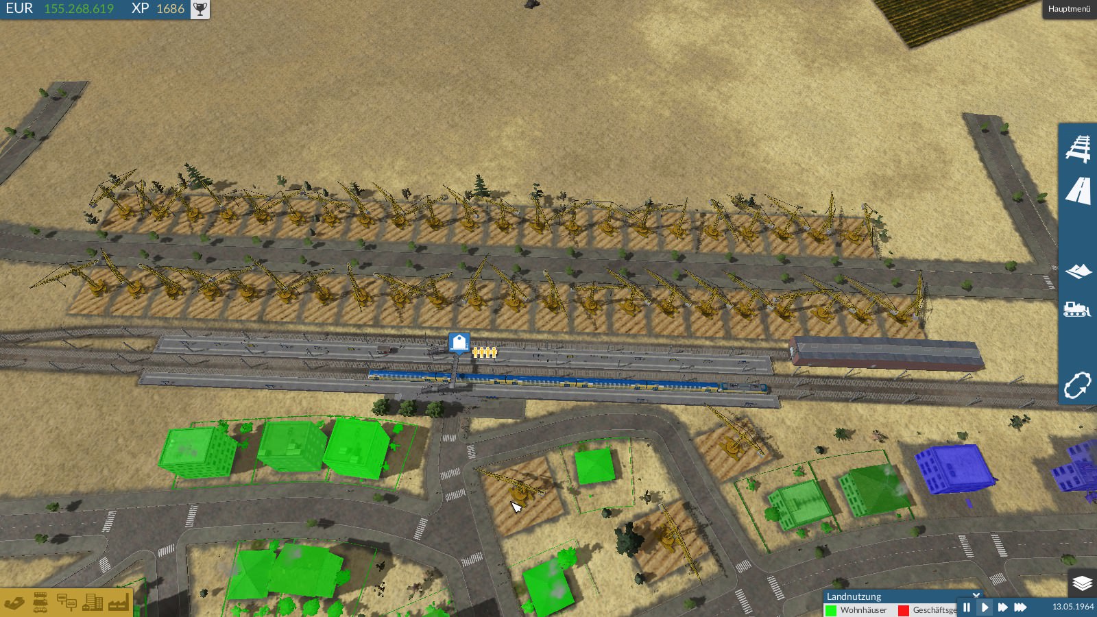 Nur eine Straße gebaut