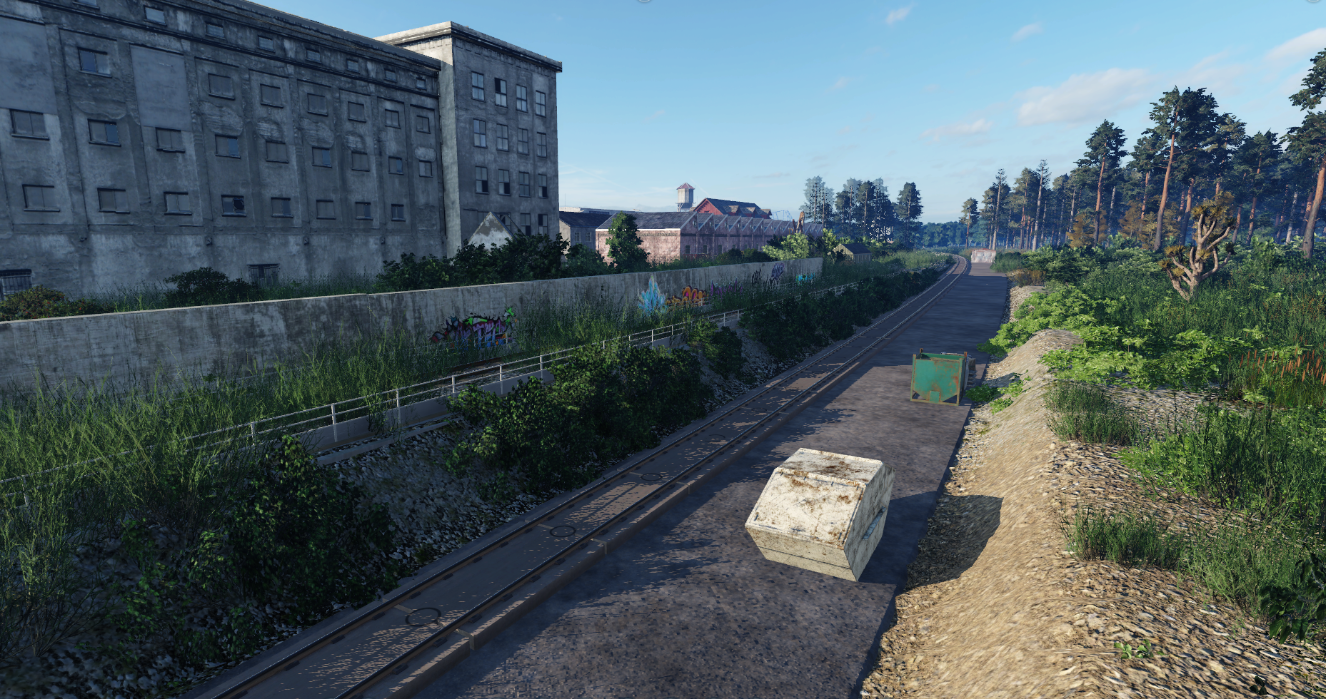 Umgehungsgleis am alten Bahnbetriebswerk