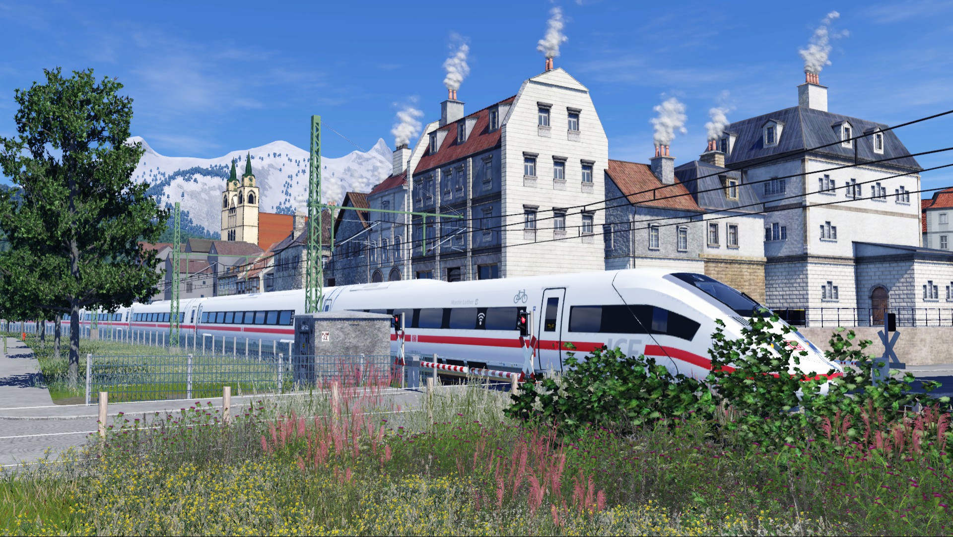 Ein ICE auf Durchfahrt in Lüttow-Bodenfelde