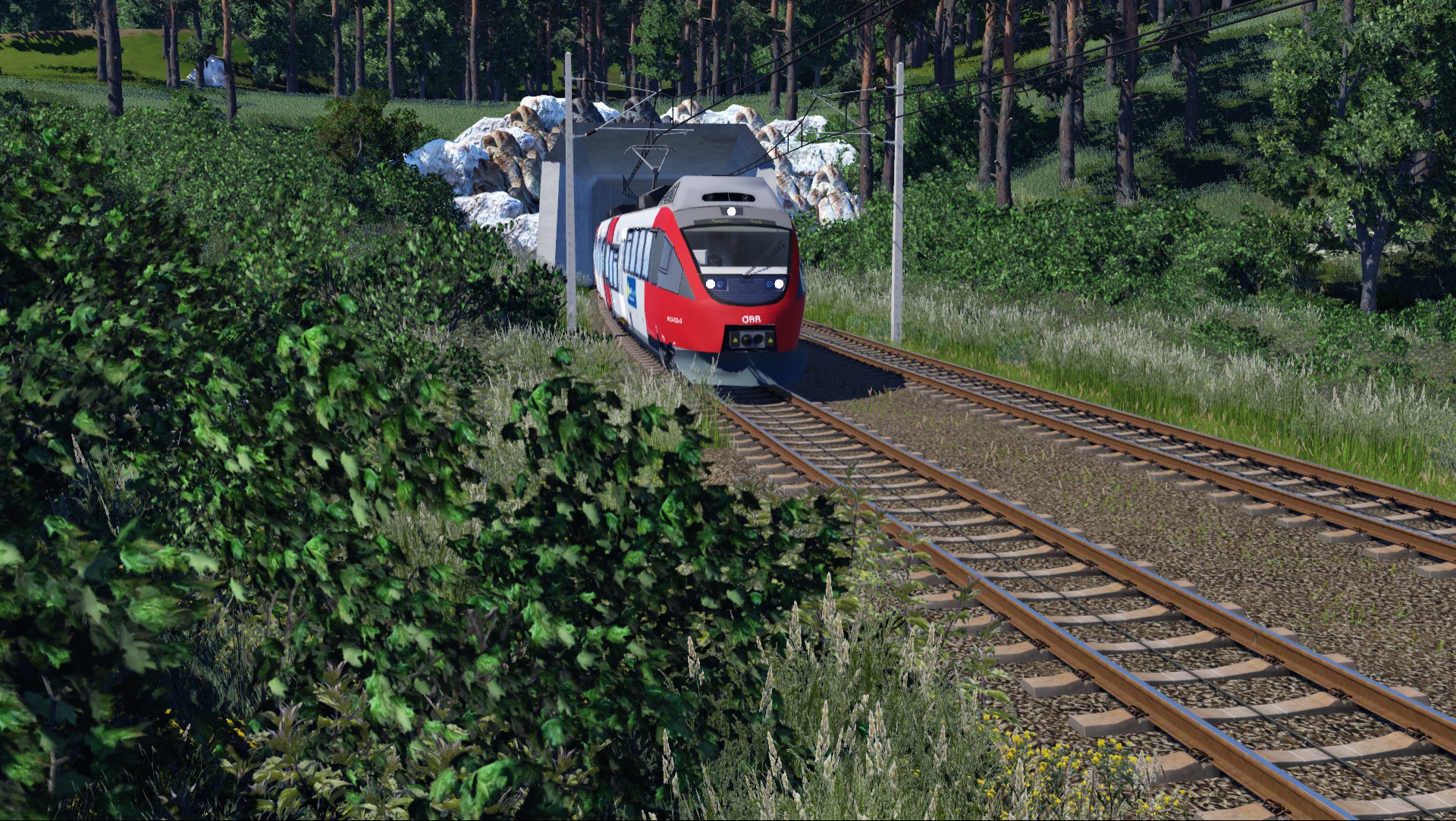 Eine RB der ÖBB auf dem Weg nach Oberschlossheim