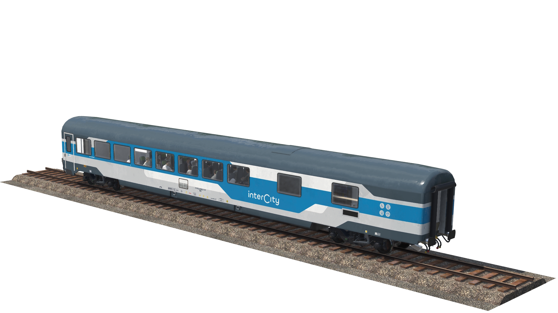 FS "Gran Confort" 70 type ex restaurant coach in new Trenitalia's interCity livery
