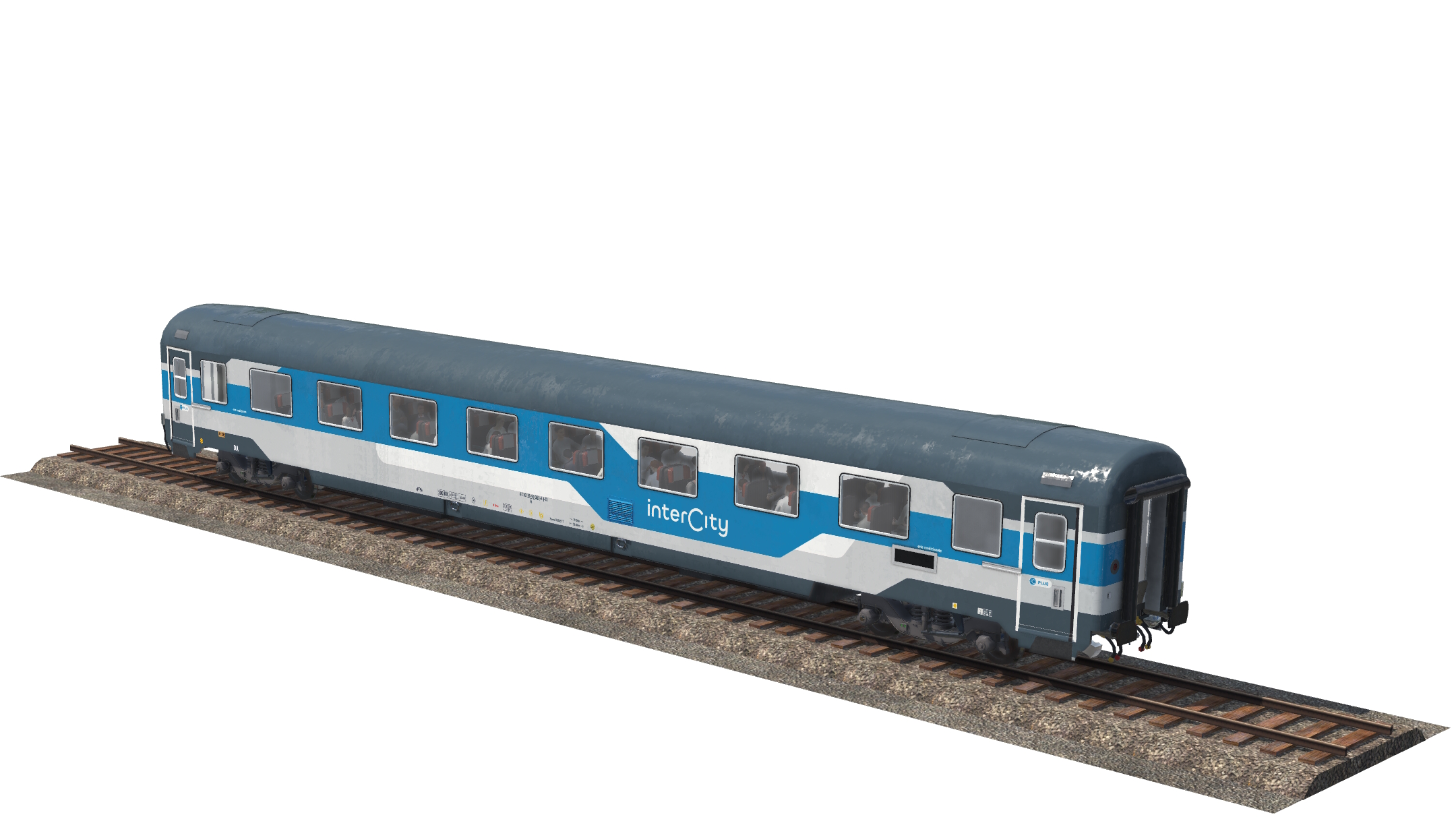 FS "Gran Confort" 70 type first class coach in new Trenitalia's interCity livery