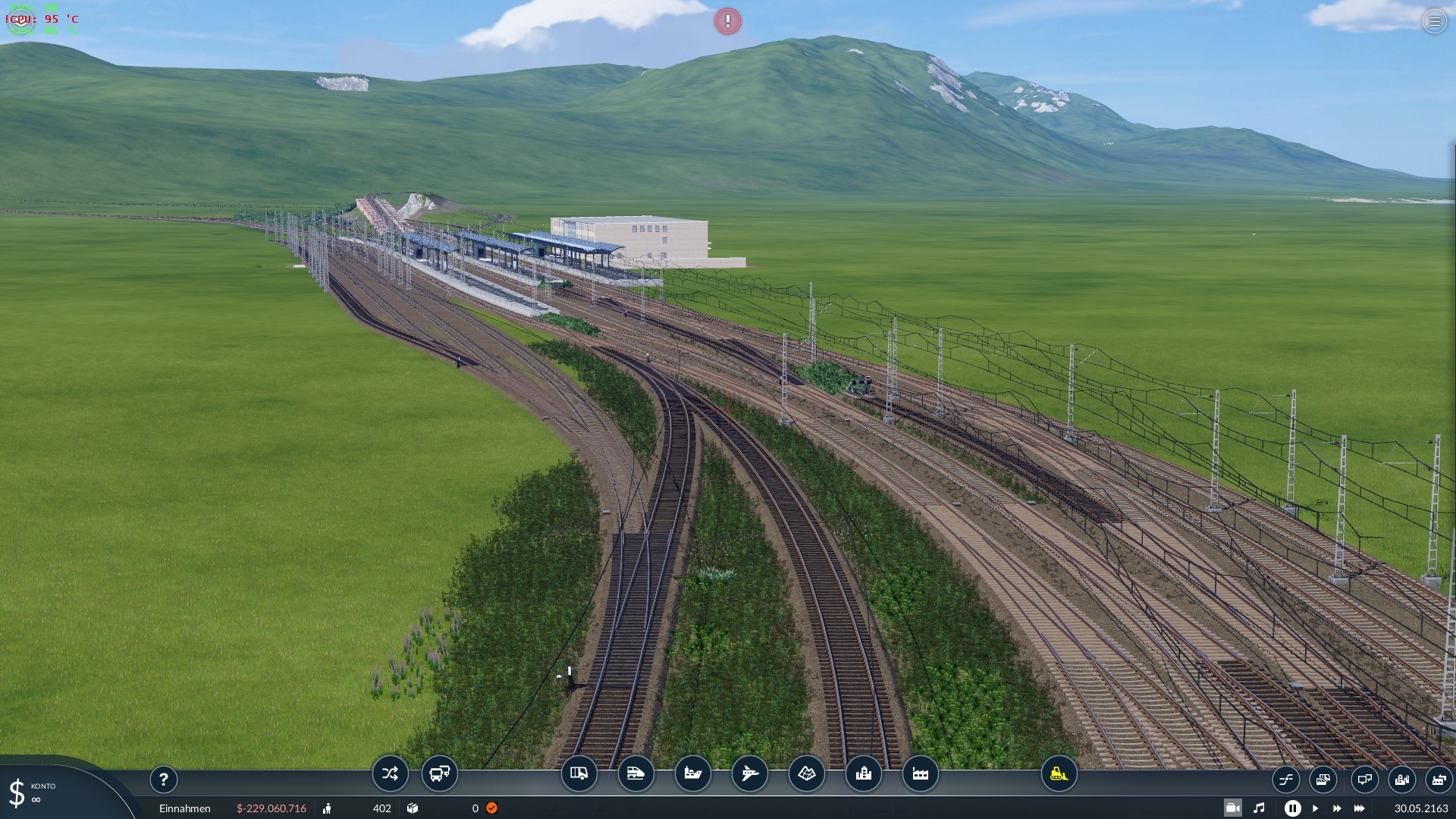 Ein neuer Bahnhof entsteht.