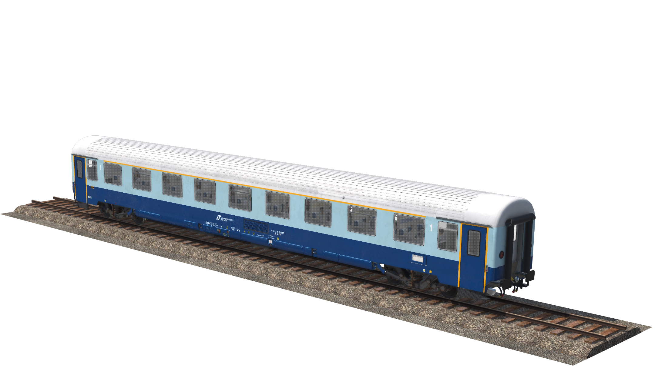 FS UIC-Z first class carriage in Treni Turistici Italiani livery.