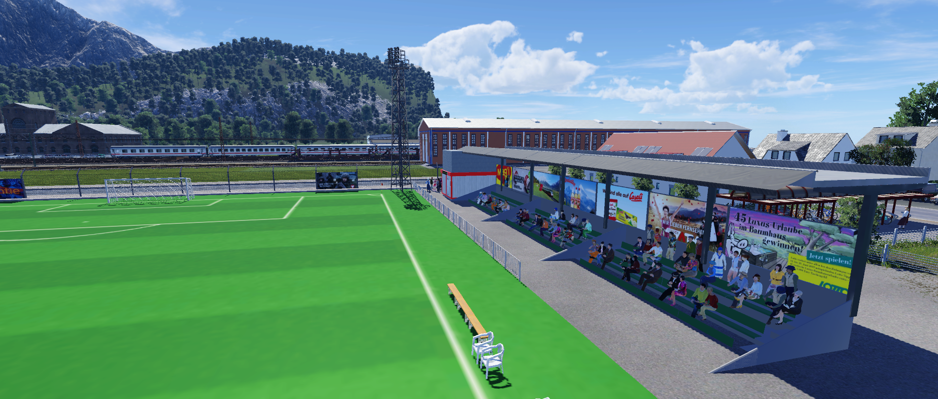 Tribühne Fußballplatz
