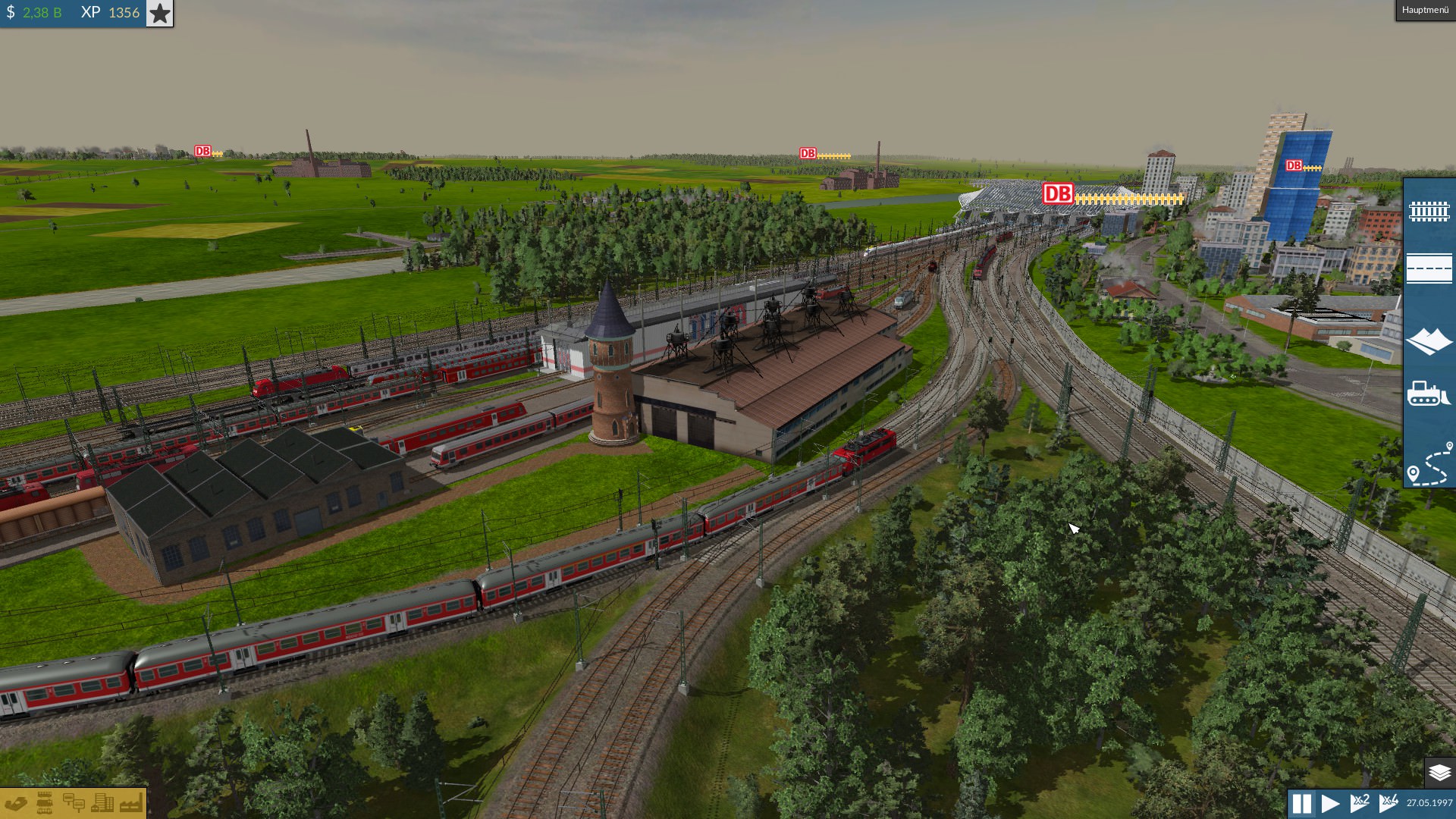 Blick über's Depot zum HBF