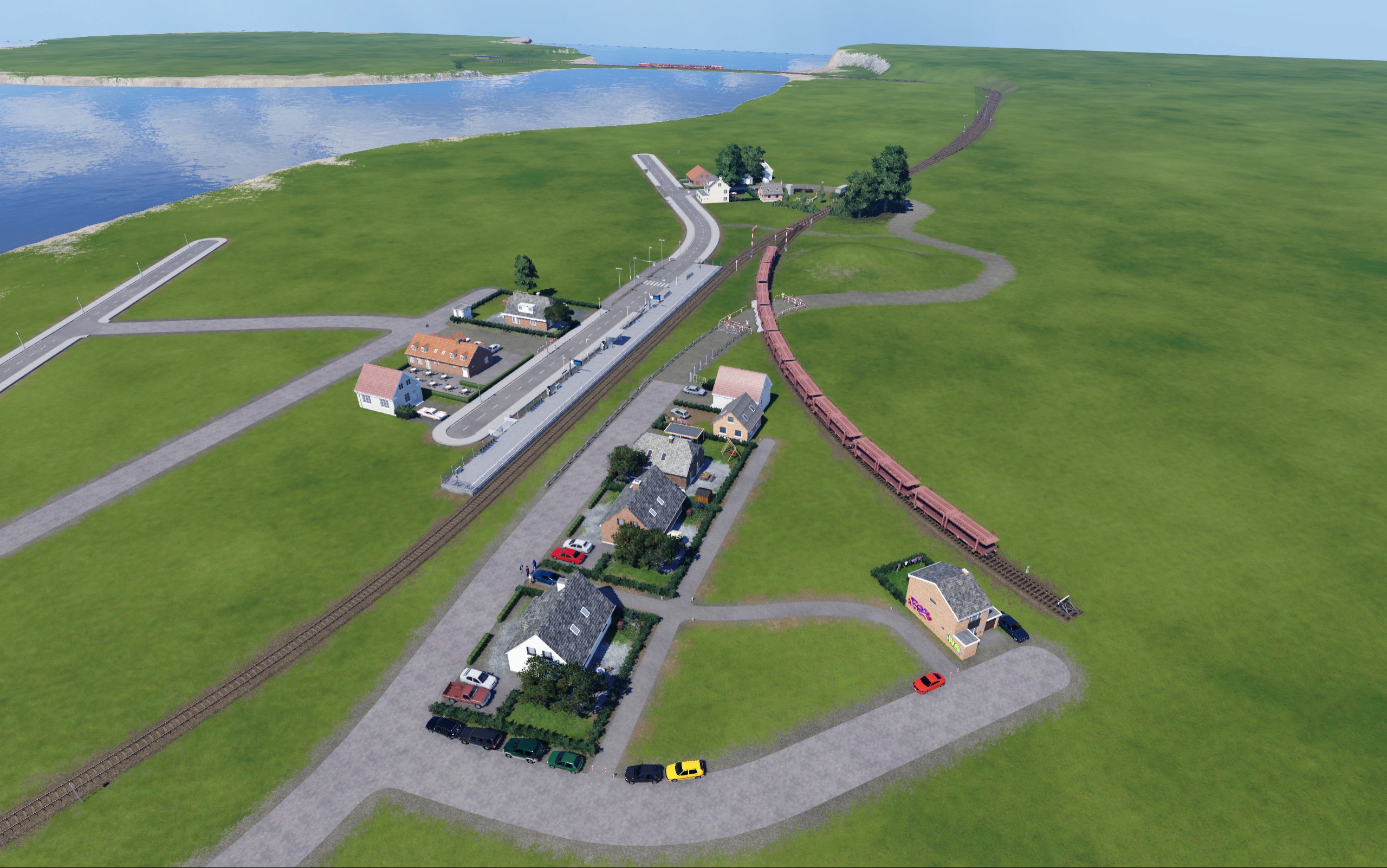kleine Ortschaft an der Nebenbahn entsteht