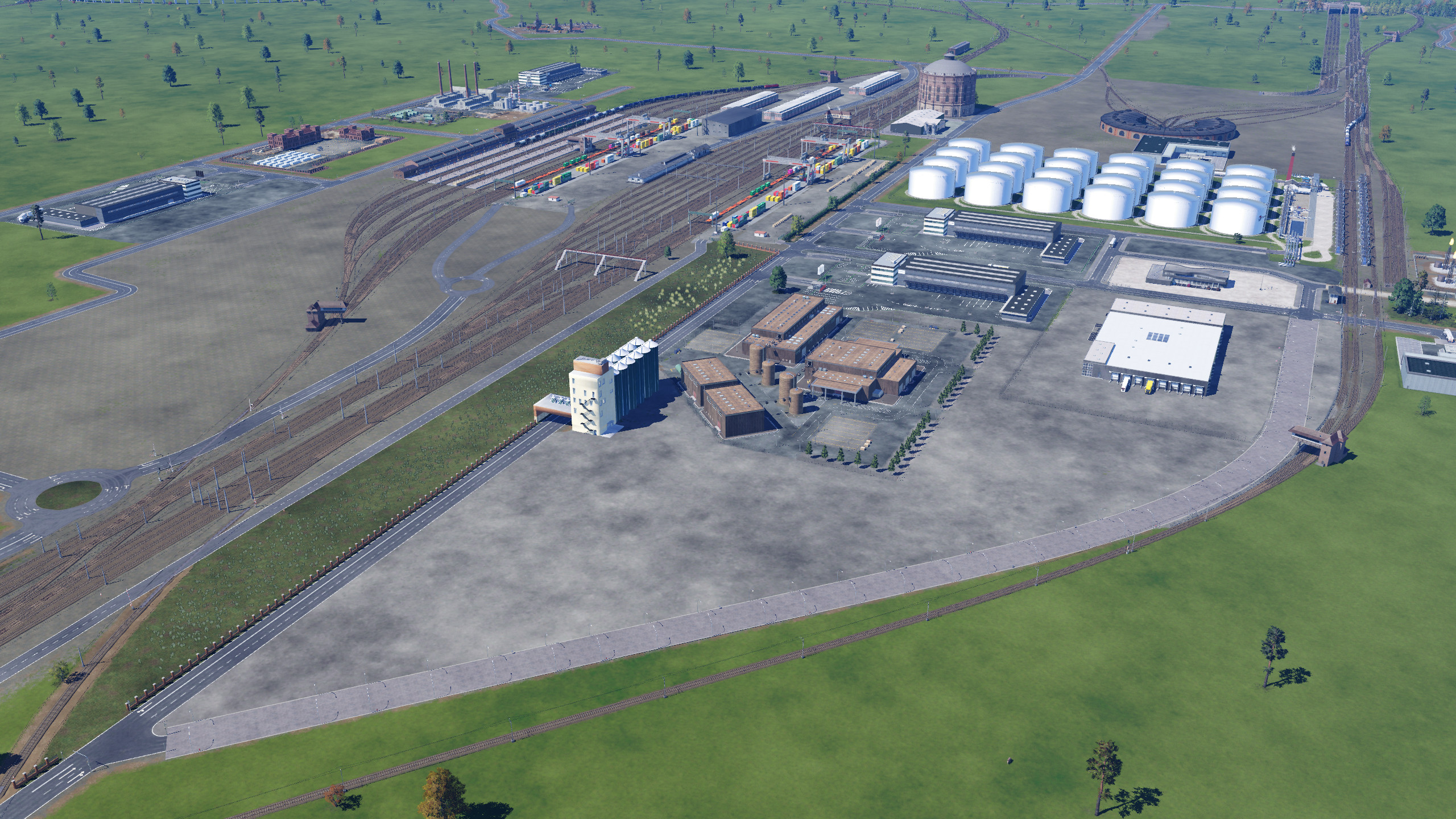 Güterbahnhof im Aufbau (Wirtschaftsmodus)