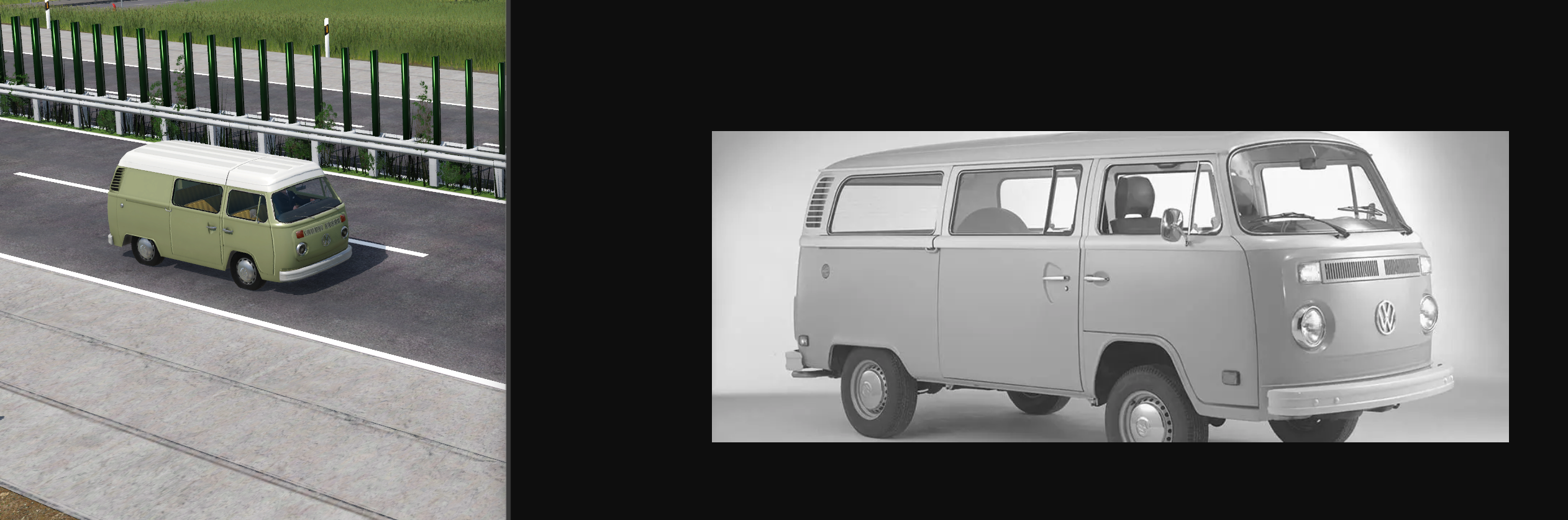 DH-106 VW-Bus im Vergleich zum Original