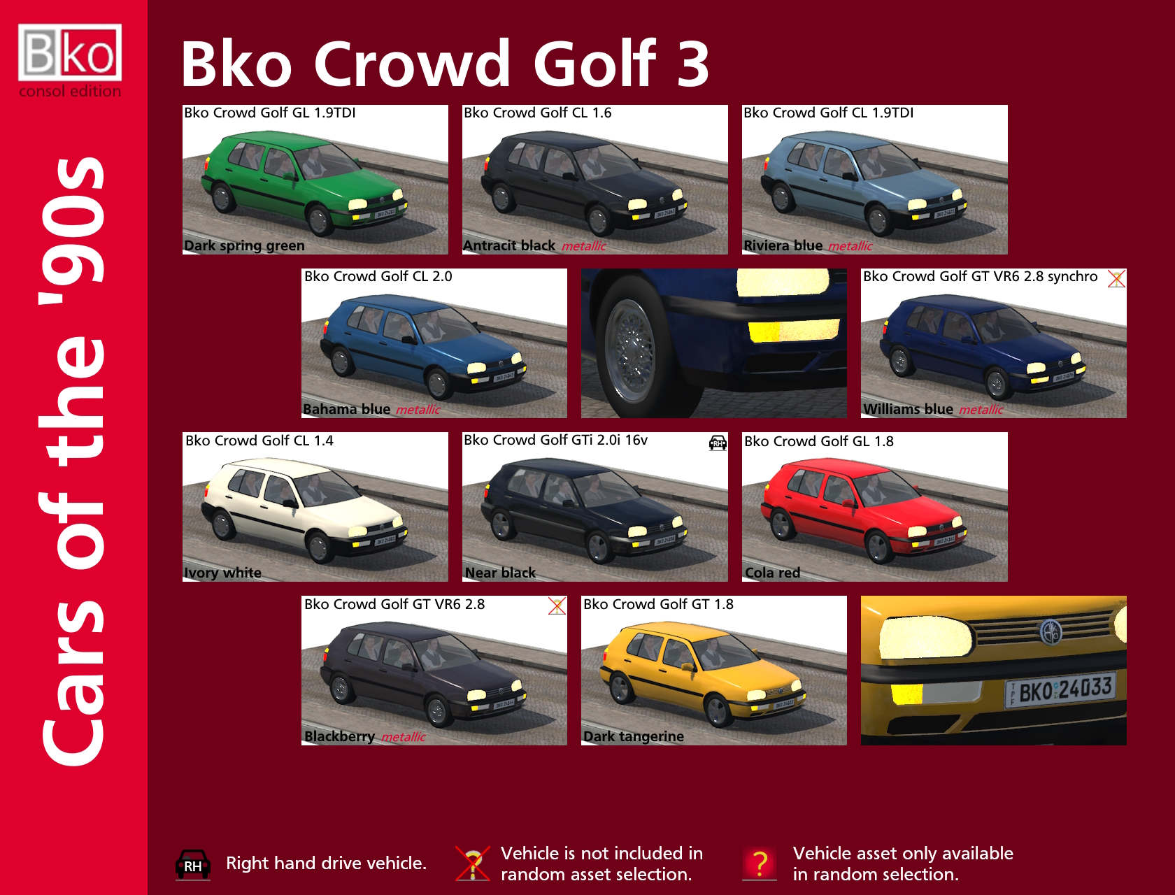Cars of the '90s - Consol edition