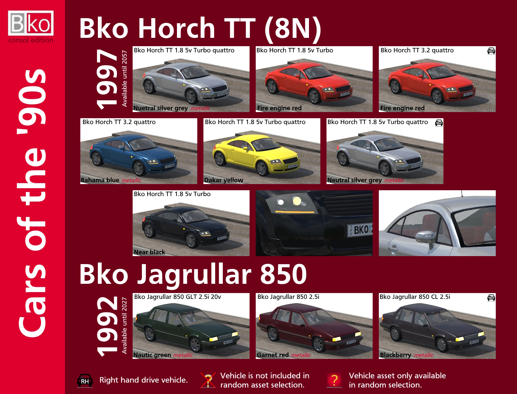 Cars of the '90s - Consol edition
