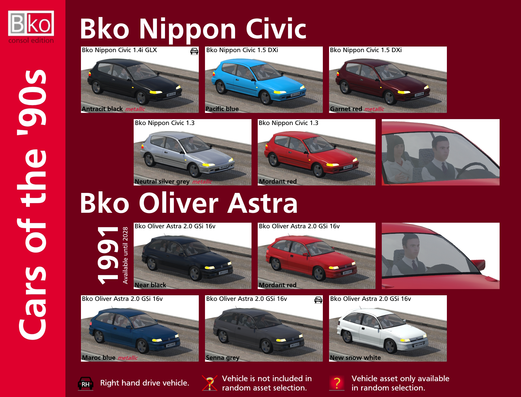Cars of the '90s - Consol edition