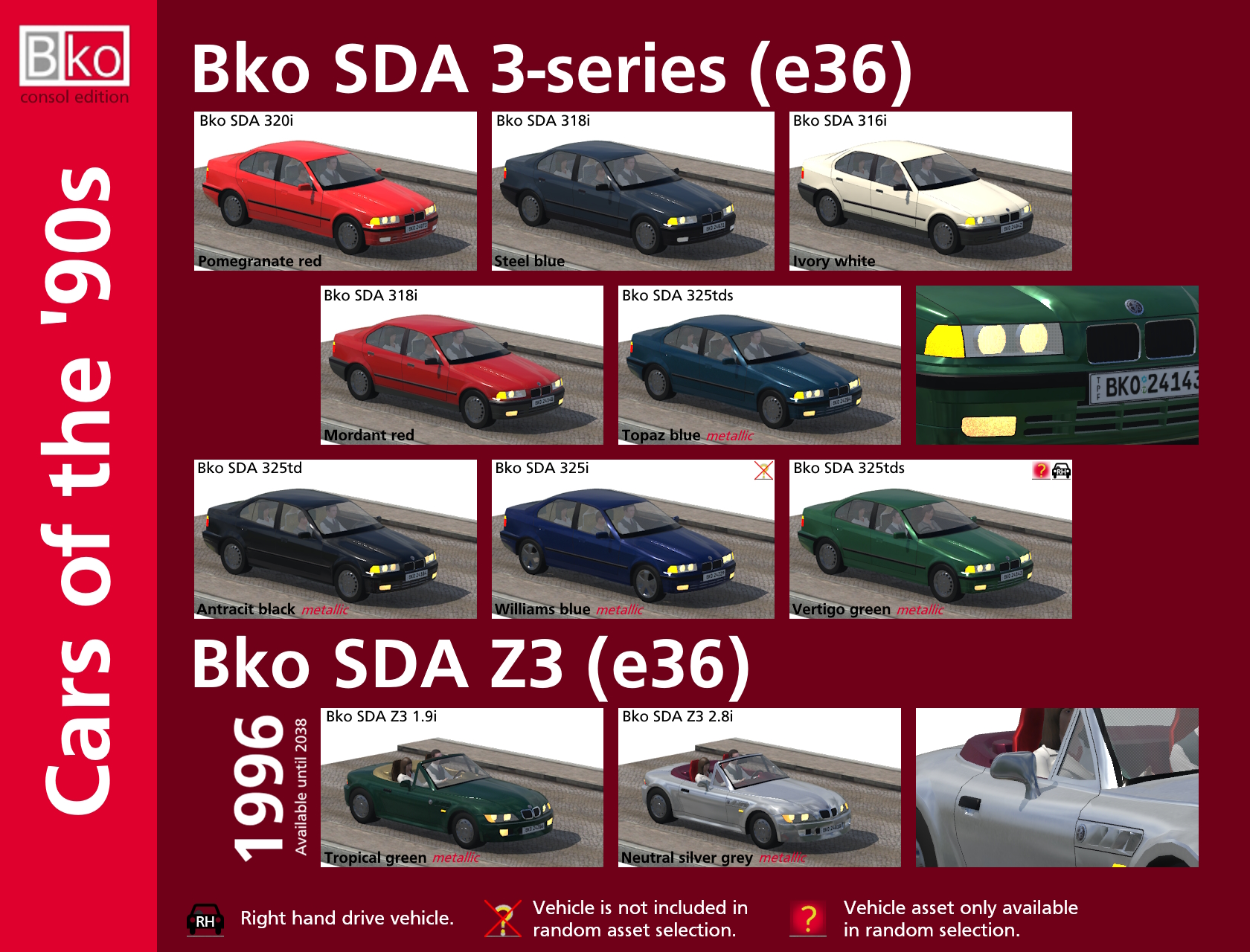 Cars of the '90s - Consol edition