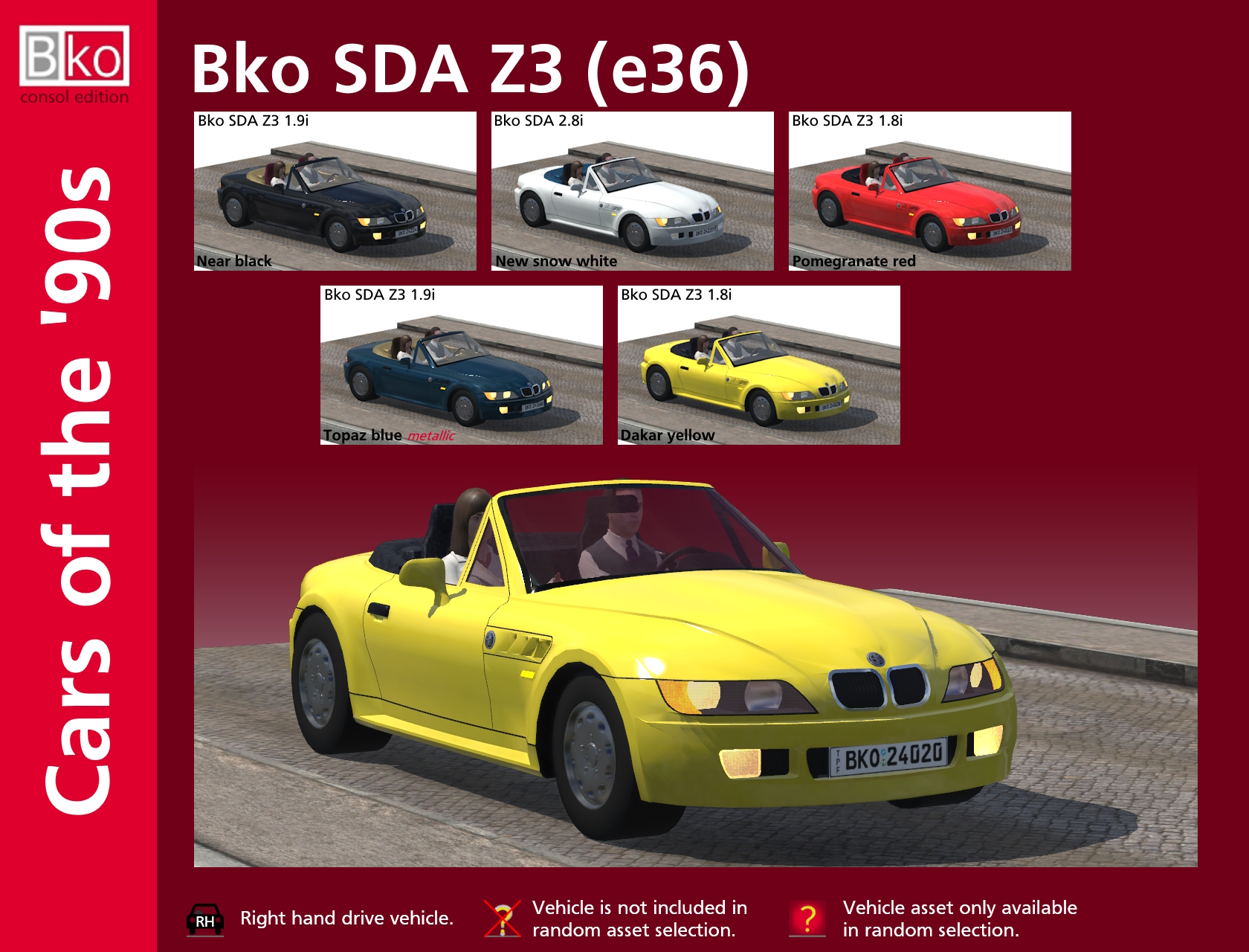 Cars of the '90s - Consol edition