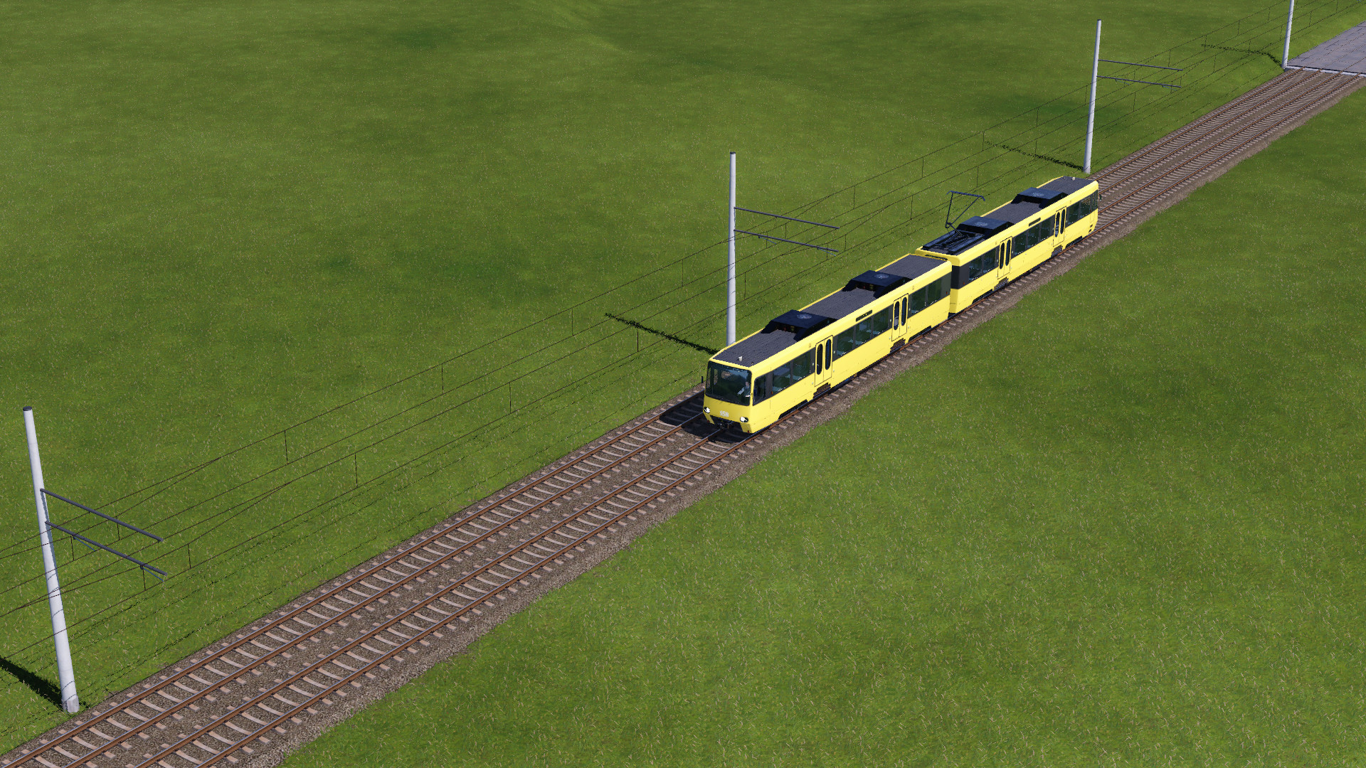Versuchsstrecke für die Selbstbau-Tram-Masten