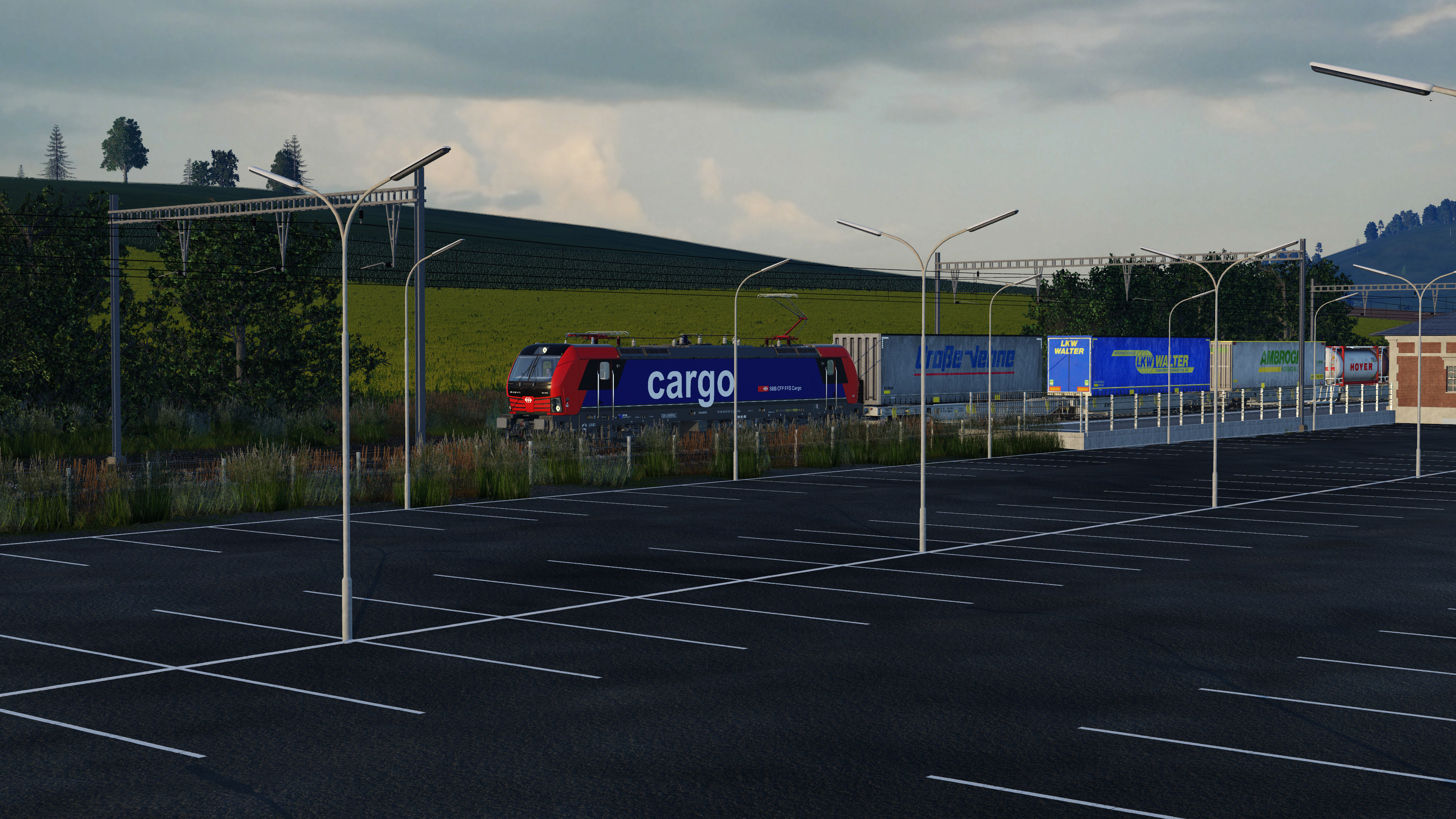 Swiss Station with swiss and french train 2