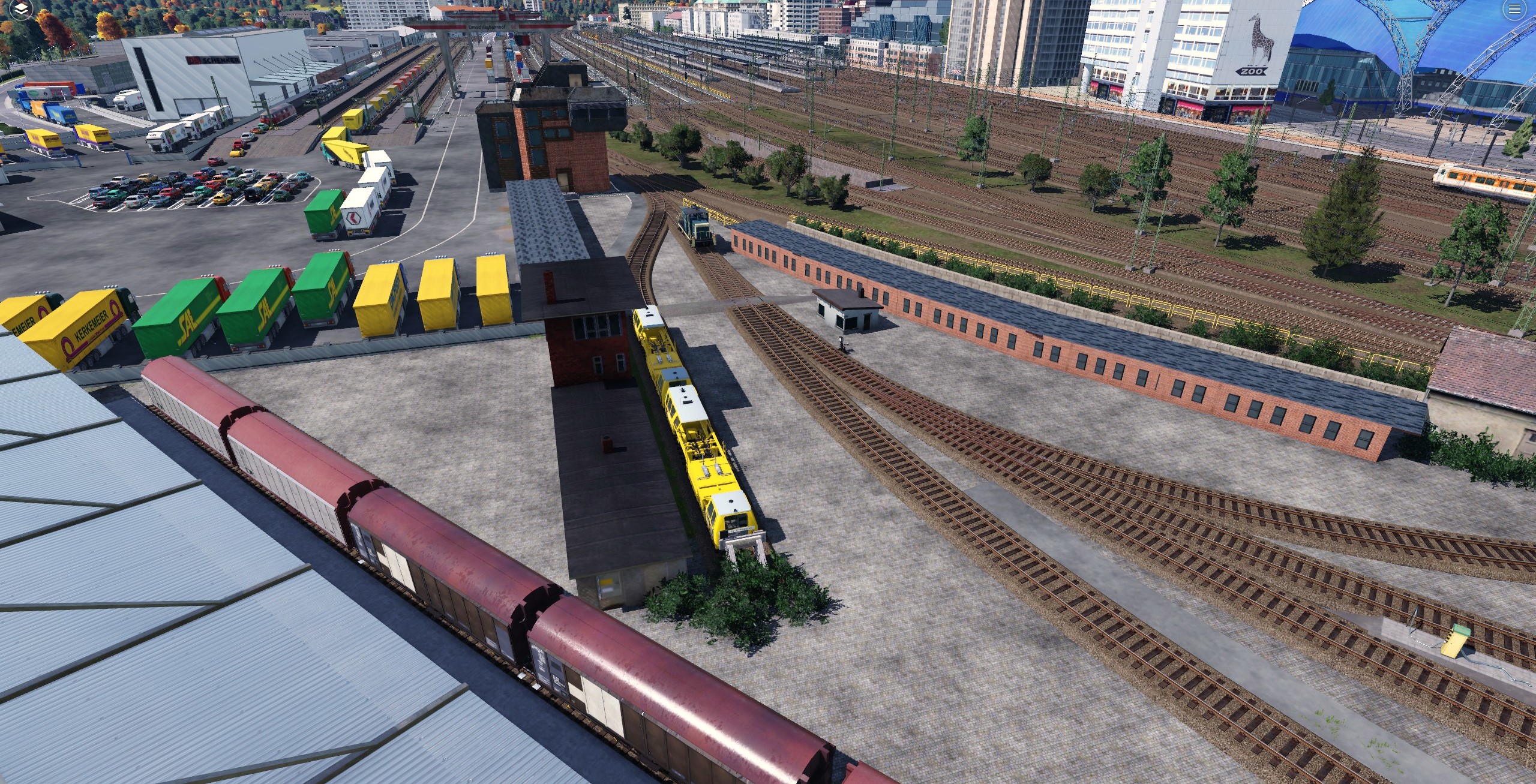 Der Ostbahnhof mit seiner Auto und Lkw-Verladung