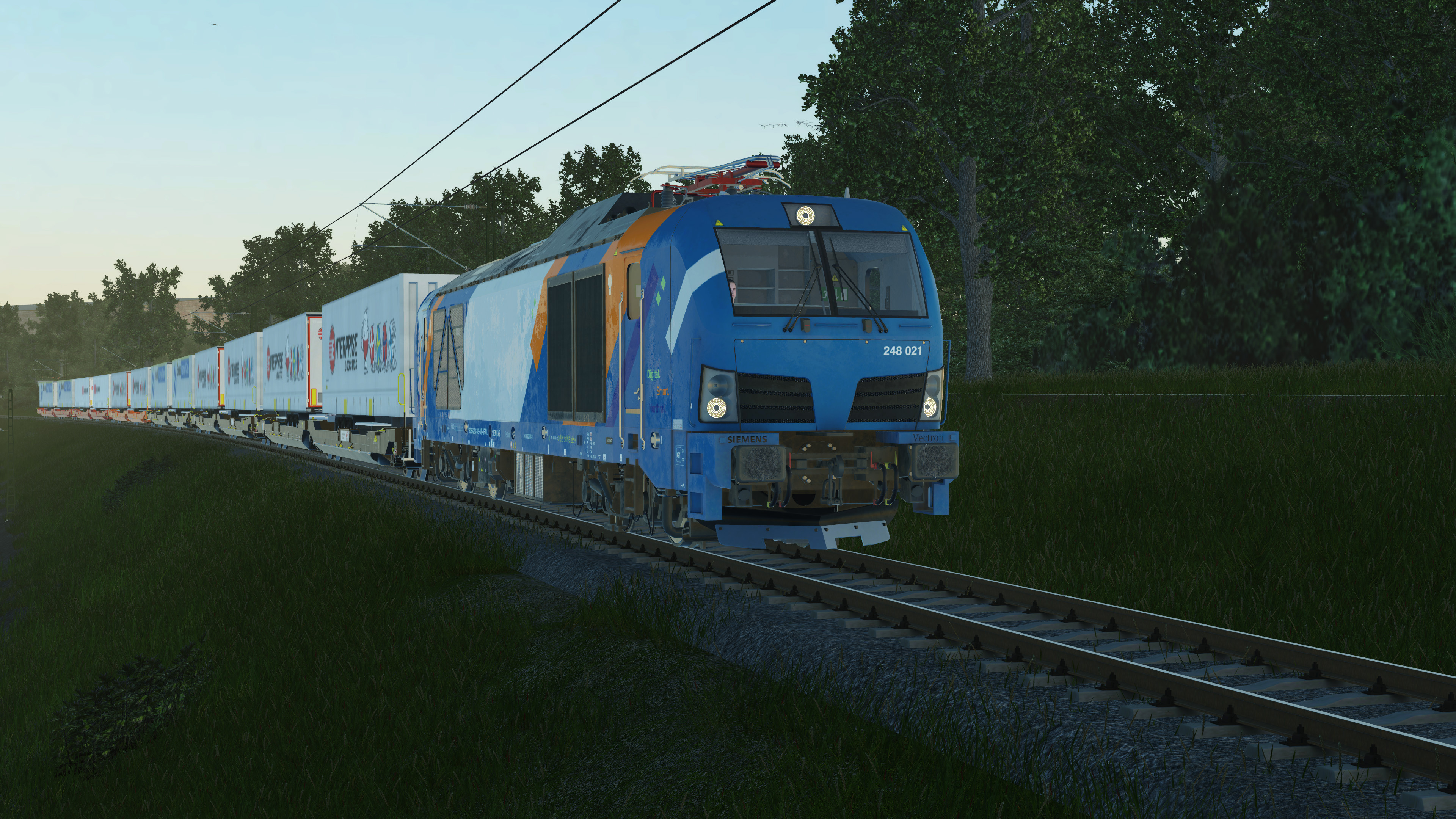 Vectron zieht den KV-Zug Richtung Kiel-Meimersdorf