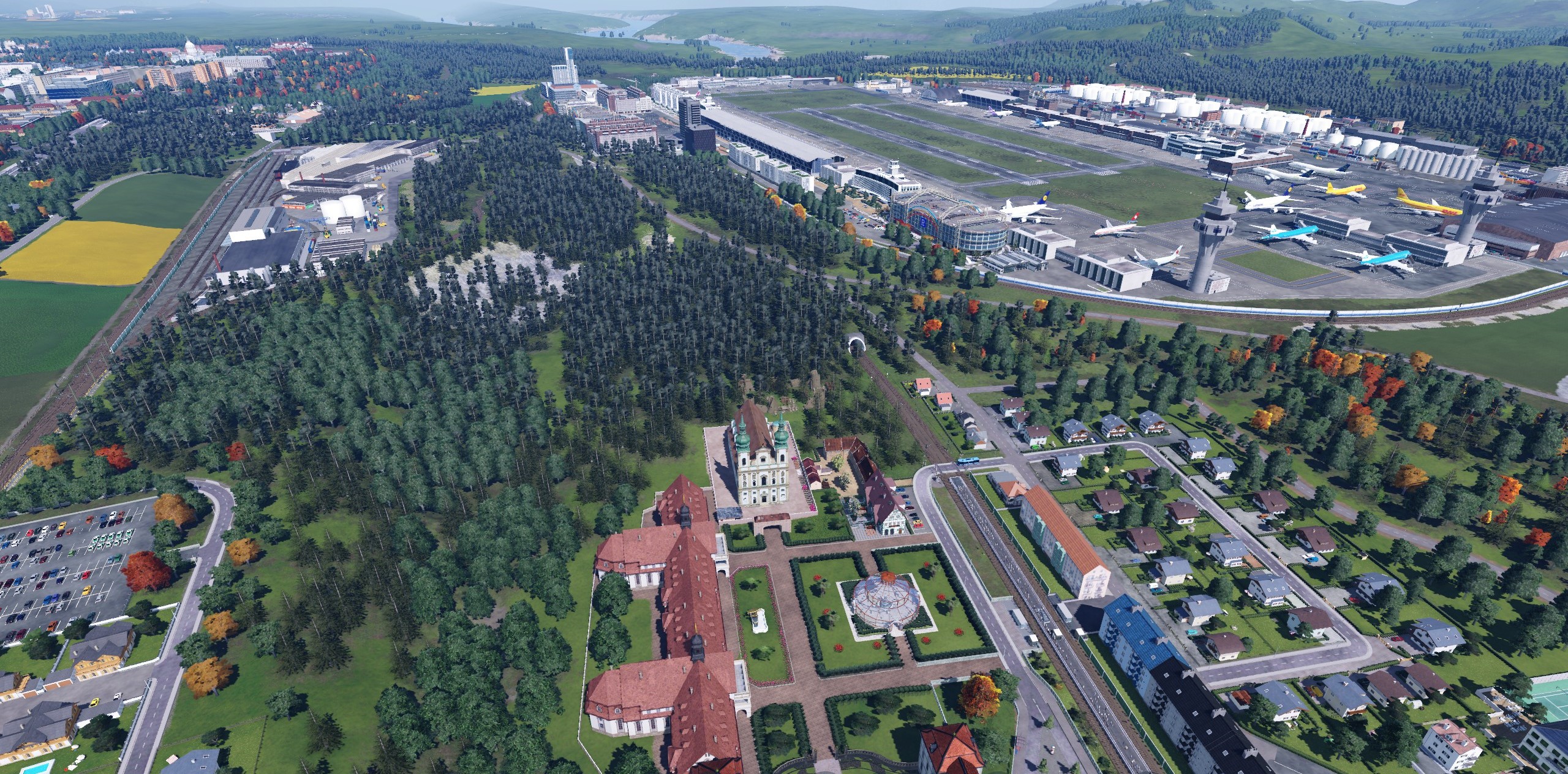 Überblick auf den Flughafen