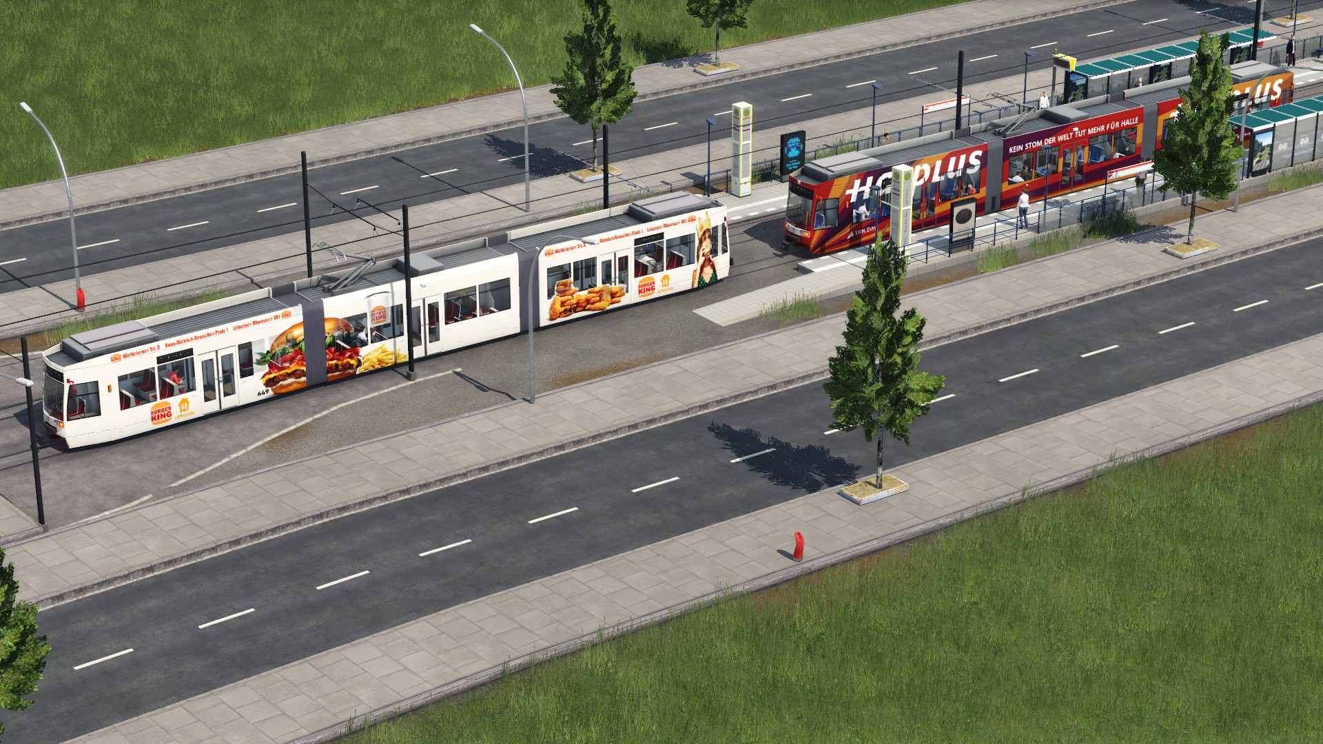 Halle Saale Bürger King Tram