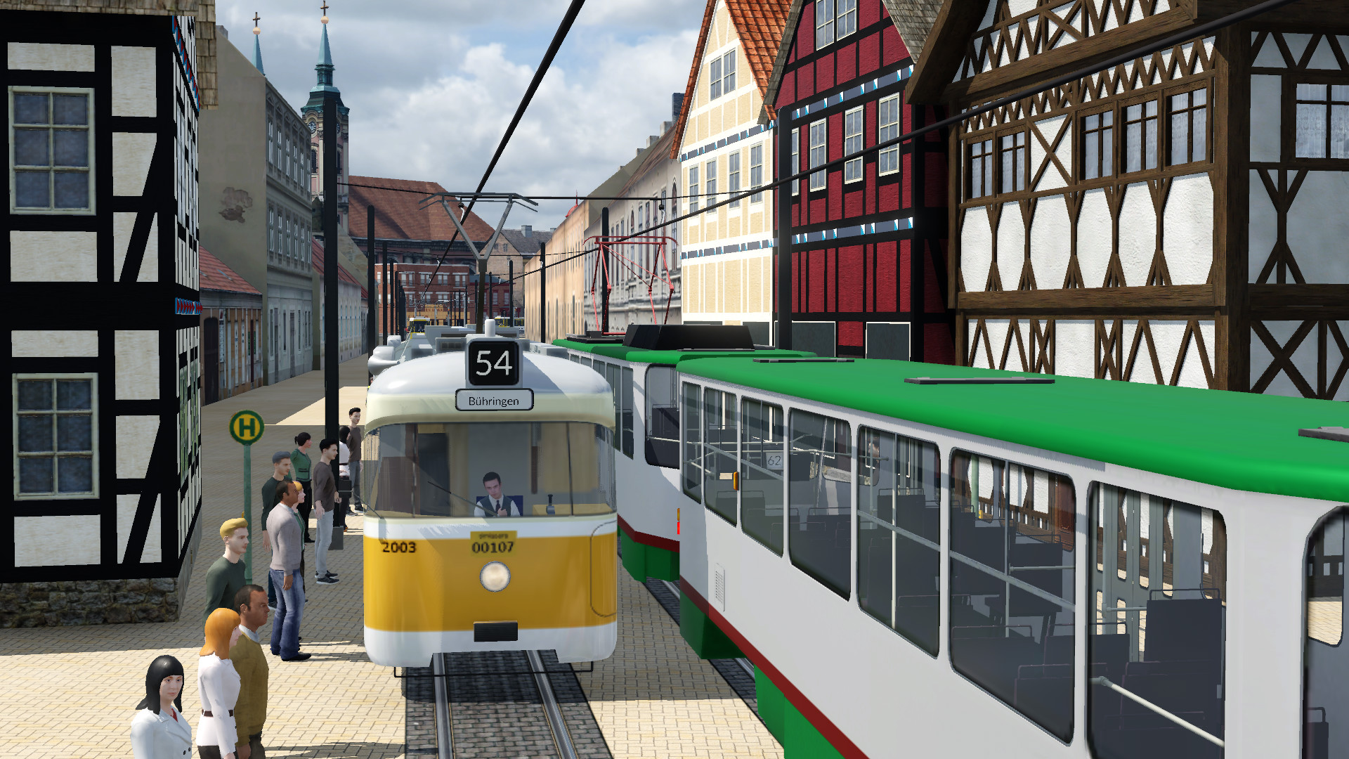Calla mit Züge und Trams